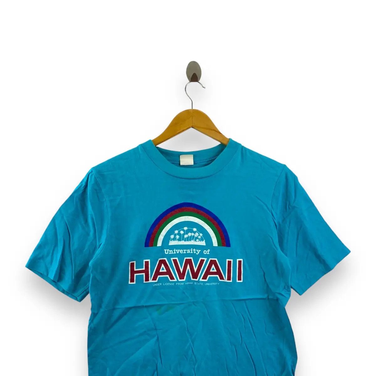 Vintage Vintage 80’ UNIVERSITY OF HAWAII Rainbow Tee Shirt Size US M / EU 48-50 / 2 - 2 Thumbnail
