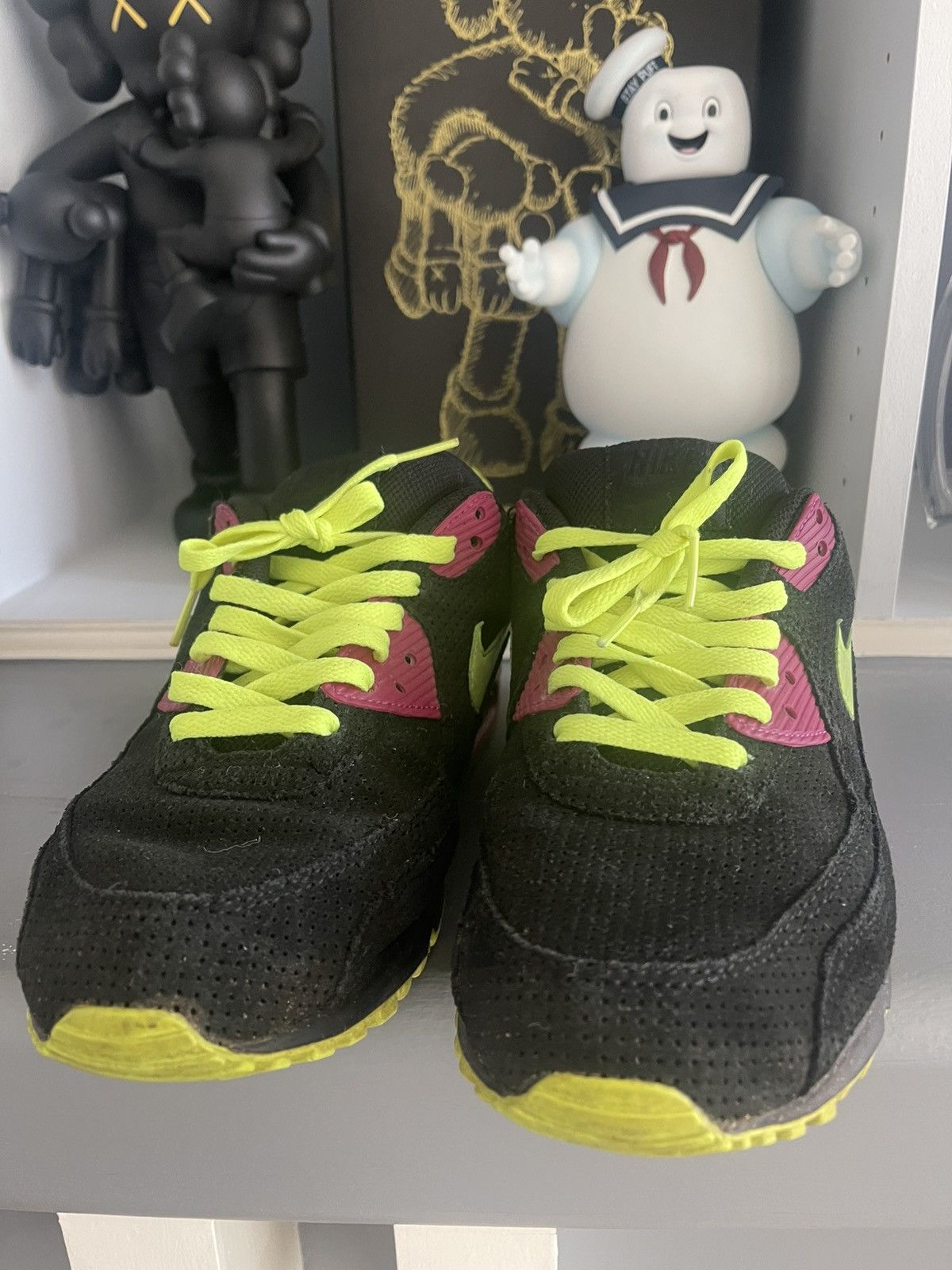 Nike Nike Air Max 90 Black / Citron / Rave Pink 2008 - 9.5 Size US 9.5 / EU 42-43 - 2 Thumbnail