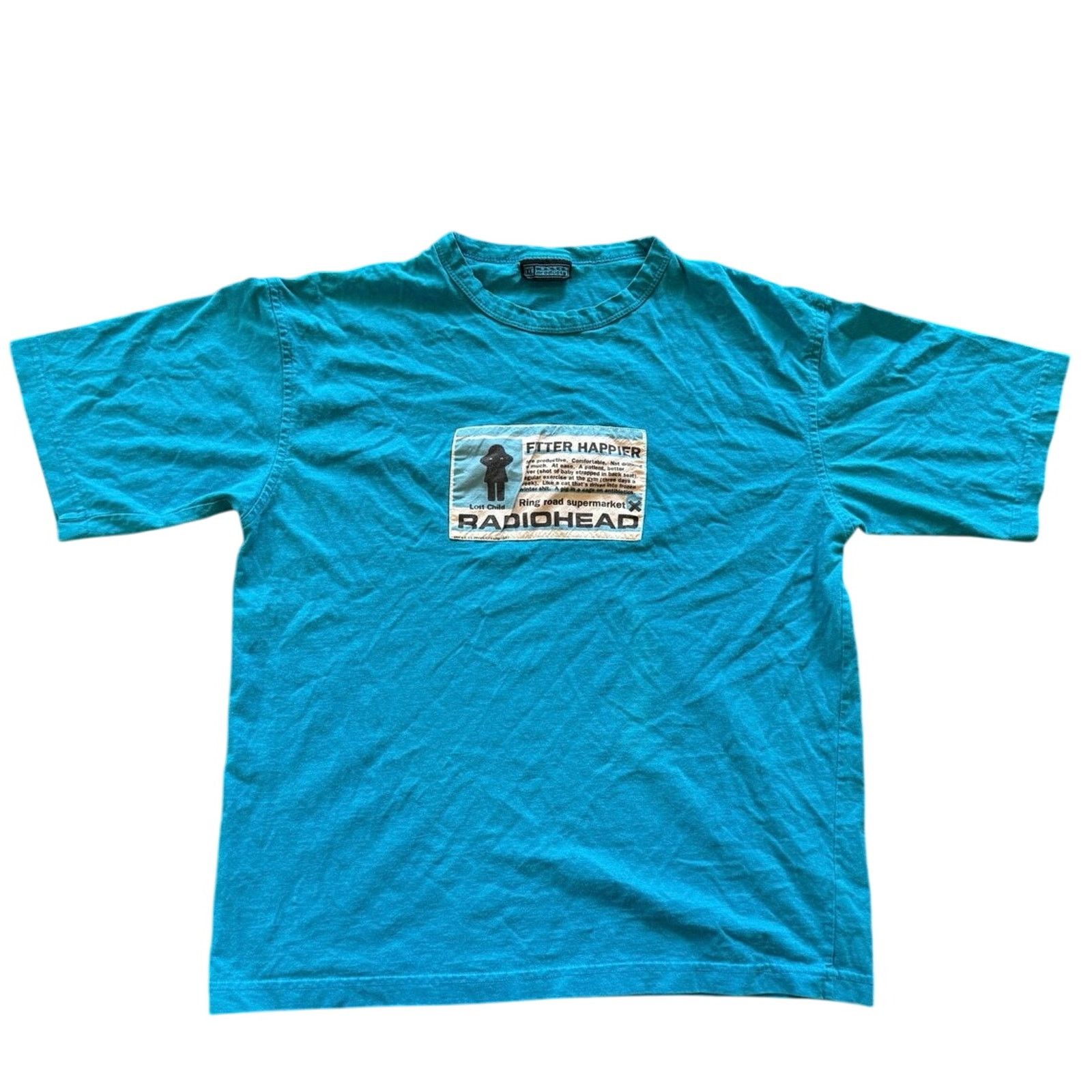 Other WASTE PRODUCT Radiohead OK Computer Tour Blue Tee Unisex XL Size US XL / EU 56 / 4 - 1 Thumbnail