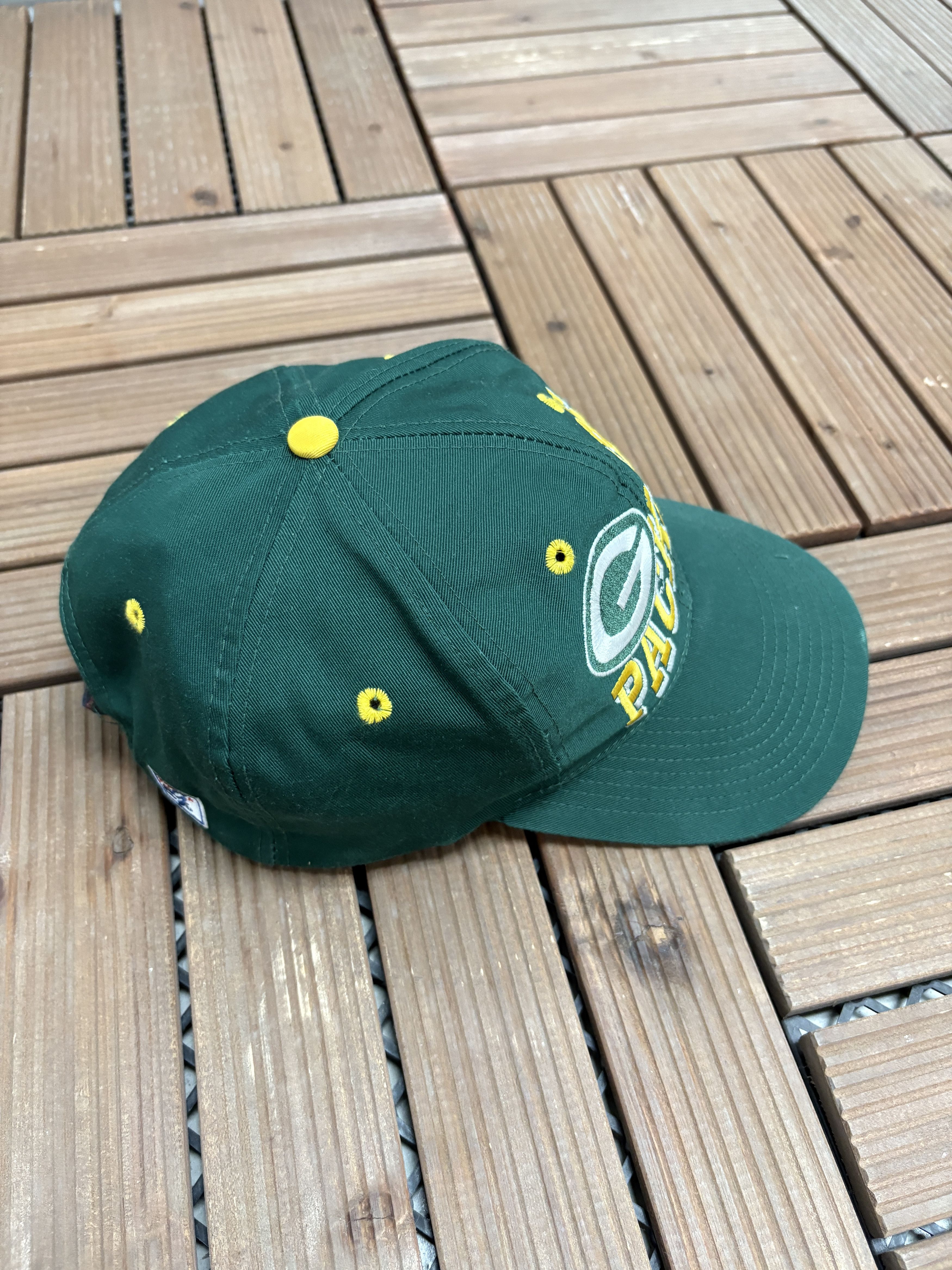 Vintage Green Bay Packers Embroidered Vintage Snap Back Hat Cap Size ONE SIZE - 4 Thumbnail