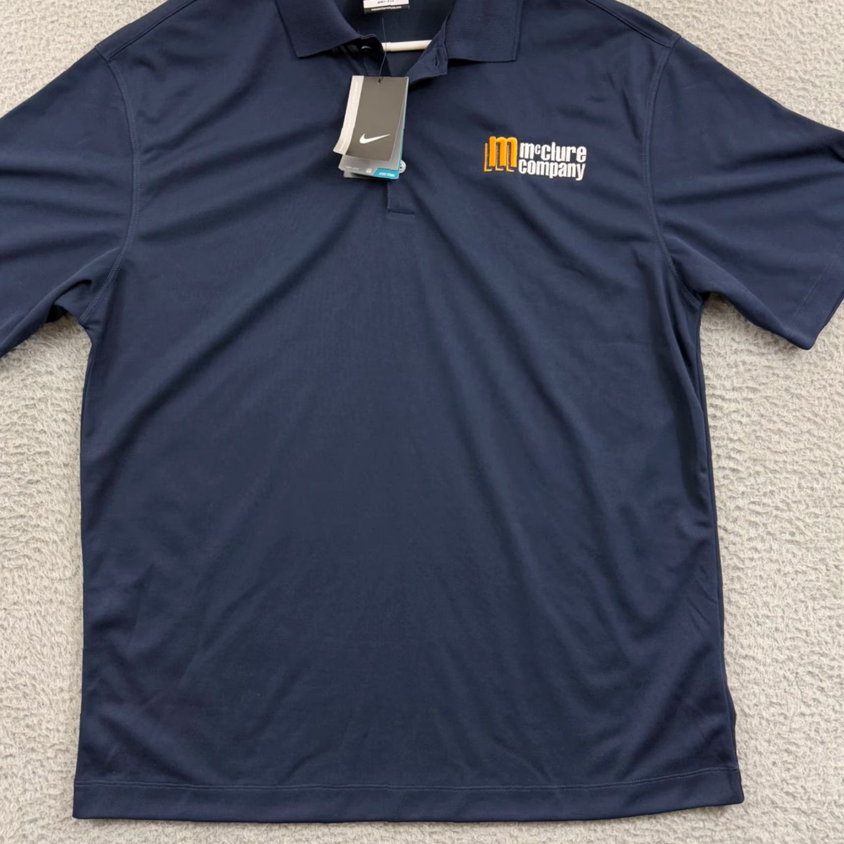 Nike Nike Golf Dri-Fit Polo Shirt Men L Short Sleeve Swoosh Button Casual NWT Blue Polyester Regular Logo Golf Shirt Size US L / EU 52-54 / 3 - 2 Thumbnail