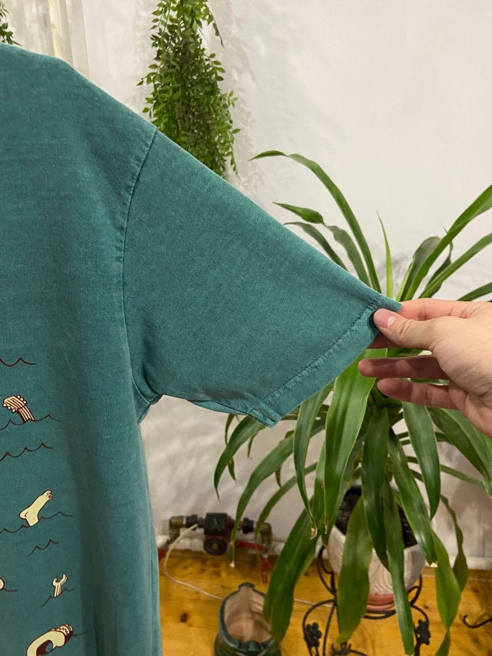 Mambo Mambo "By" Print Pattern Big Logo Vintage Green T Shirt Size US S / EU 44-46 / 1 - 8 Thumbnail