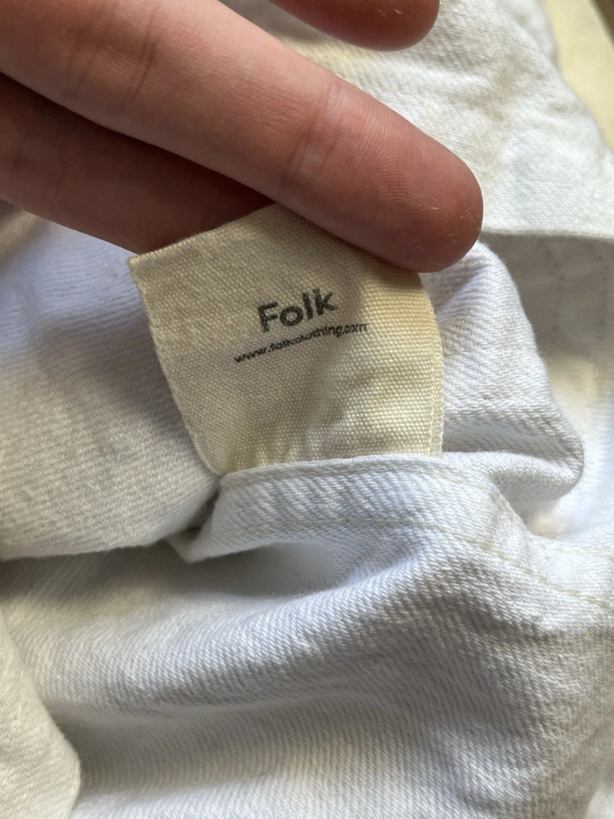 Folk Folk White Cotton Linen Overshirt Size US L / EU 52-54 / 3 - 9 Thumbnail