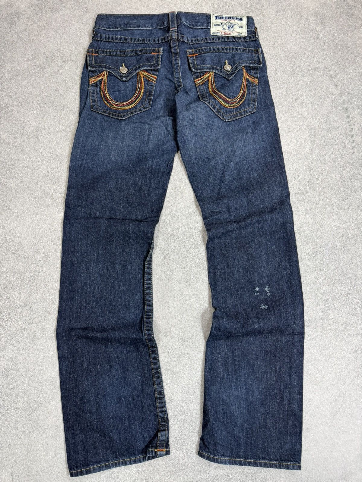 True Religion VTG True Religio Baggy Distressed Washed Y2K Size US 31 - 4 Thumbnail