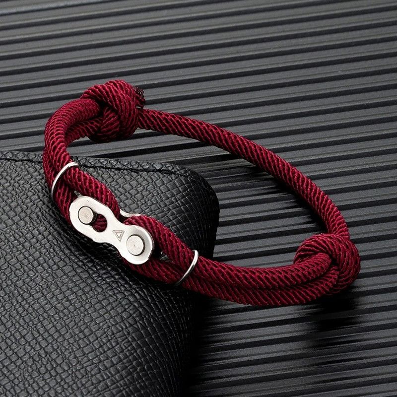 Vintage Nautical Rope Bracelet with Locomotive Design Size ONE SIZE - 1 Thumbnail
