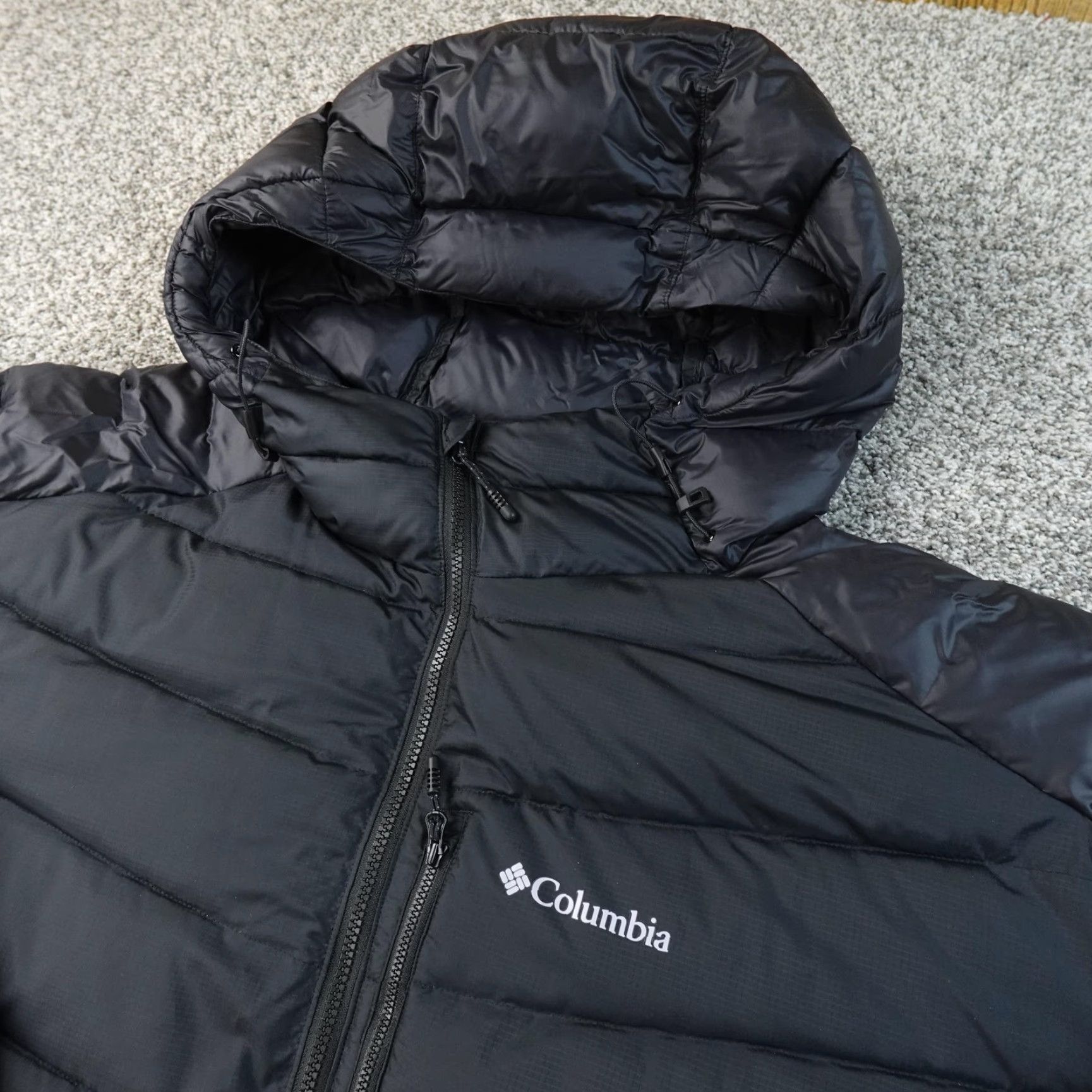 Vintage Columbia Jacket Mens 5X Black Omni Heat Hooded Puffer Insulated Windbreaker Coat Size US XXL / EU 58 / 5 - 2 Thumbnail