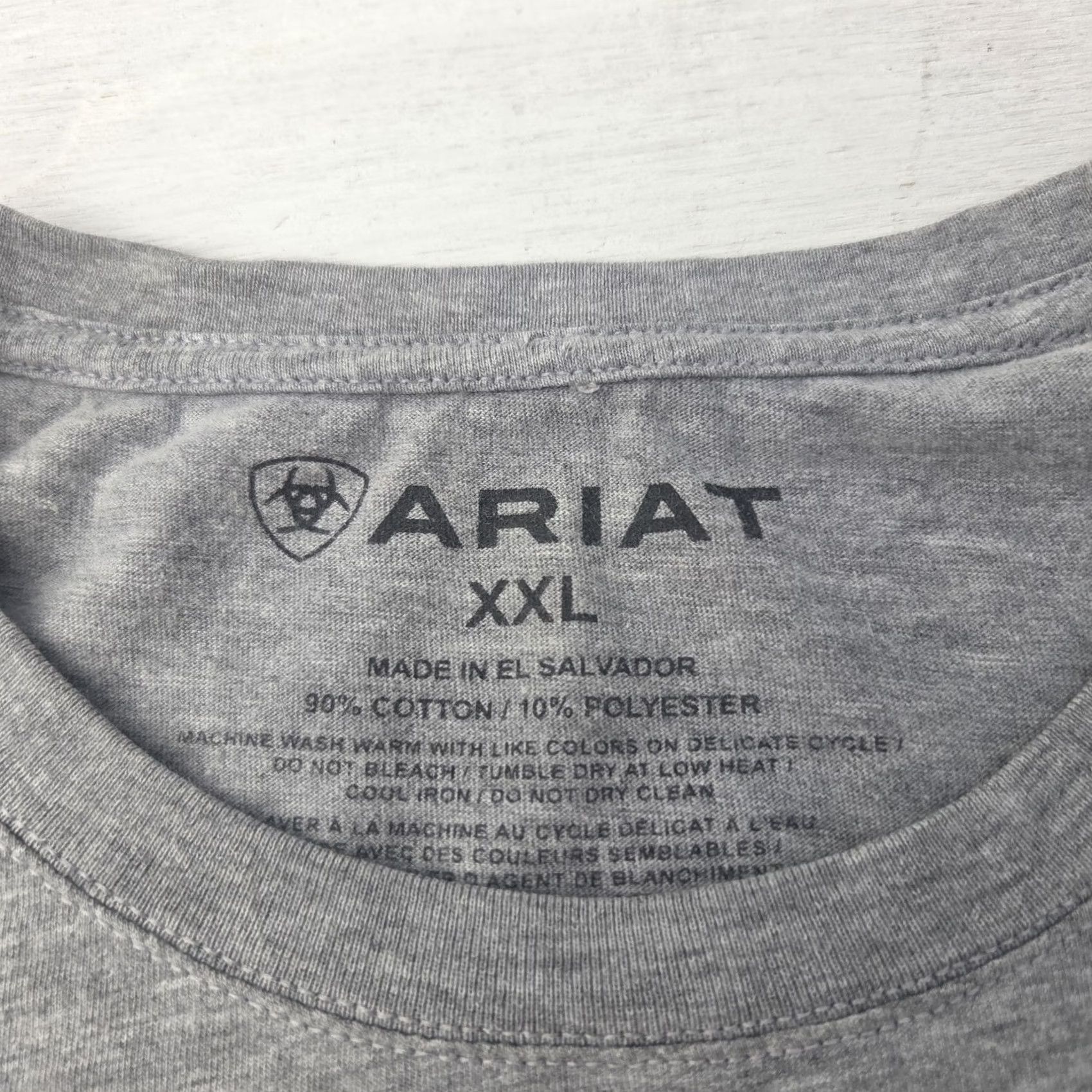 Ariat Ariat Shirt Womens 2XL Gray Skull Graphic Tee Western Short Sleeve Crew Neck Regular Fit 2XL Womens Boys Girls Mens Size XXL / US 16-18 / IT 52-54 - 5 Thumbnail