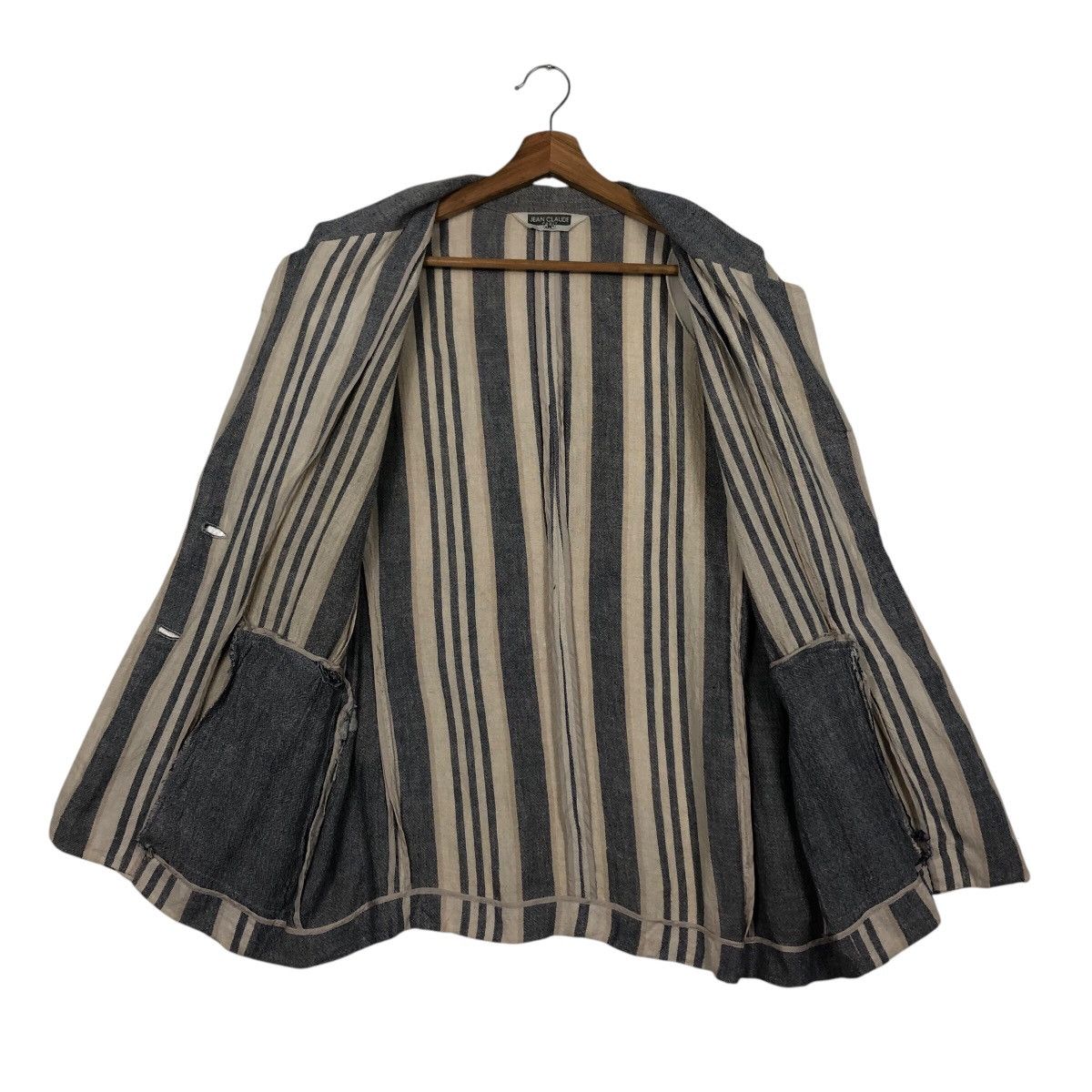 Japanese Brand 📌Vintage Hickory Chore Striped Jacket Jean Claude Paris Size US M / EU 48-50 / 2 - 14 Thumbnail