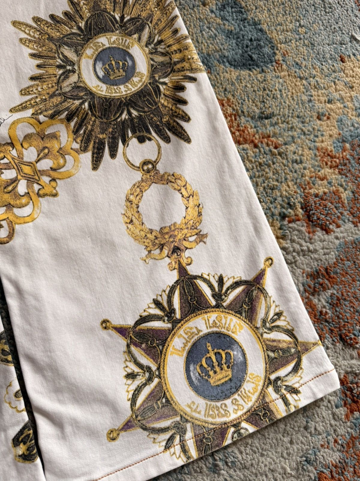 Just Cavalli Archive Just Cavalli Gold Royalty Print Cross Vintage Pants Size 31" - 11 Thumbnail
