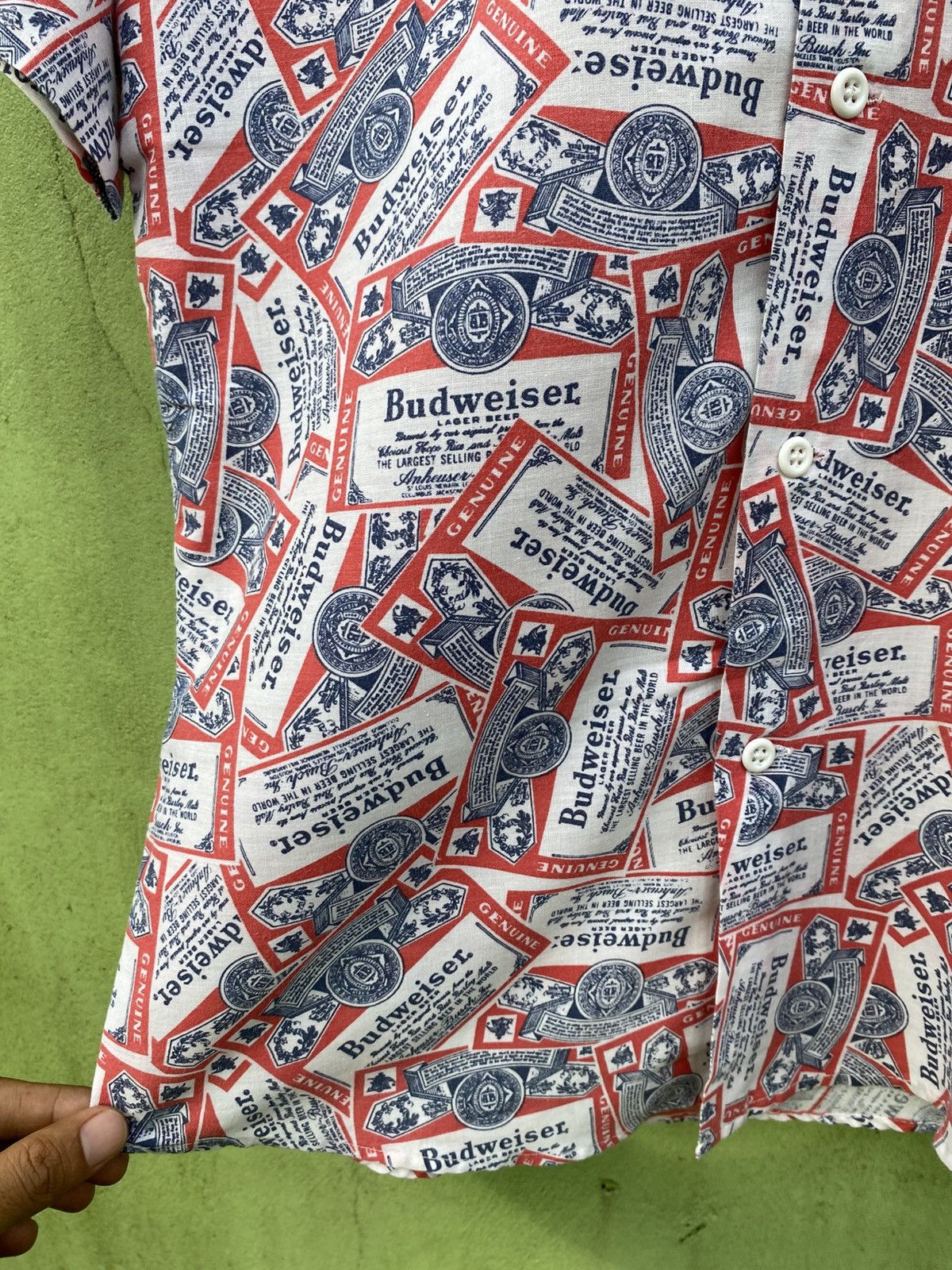 Budweiser Budweiser All Over Print AOP Vintage Short Sleeve Shirt Size US M / EU 48-50 / 2 - 5 Thumbnail