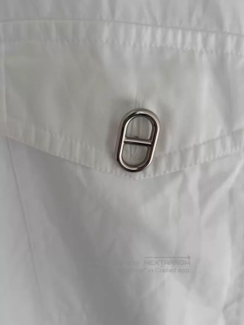 Hermes Hermes White pig nose shirt dress Size XXS / US 00 / IT 34 - 5 Thumbnail
