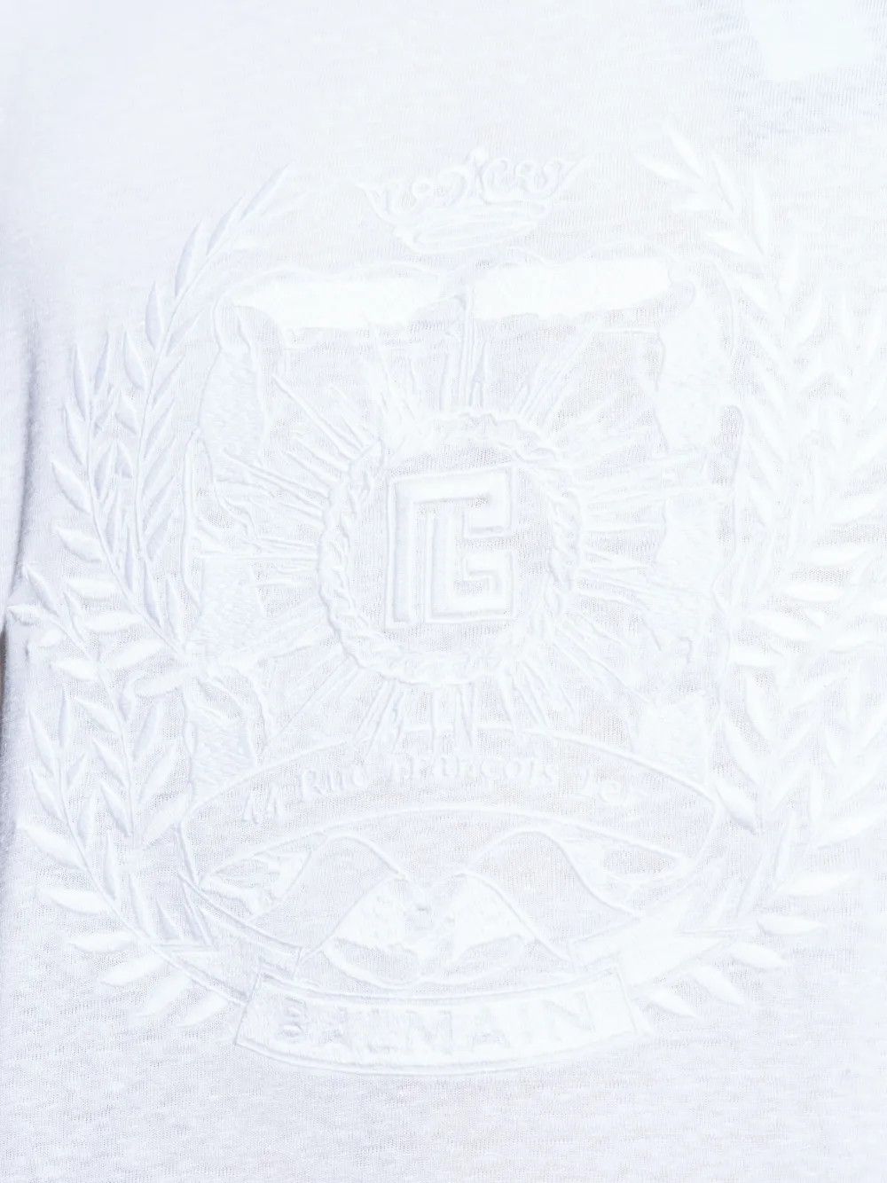 Balmain o1loc1c0526 Embroidered-Logo T-Shirt in White Size US XL / EU 56 / 4 - 5 Thumbnail