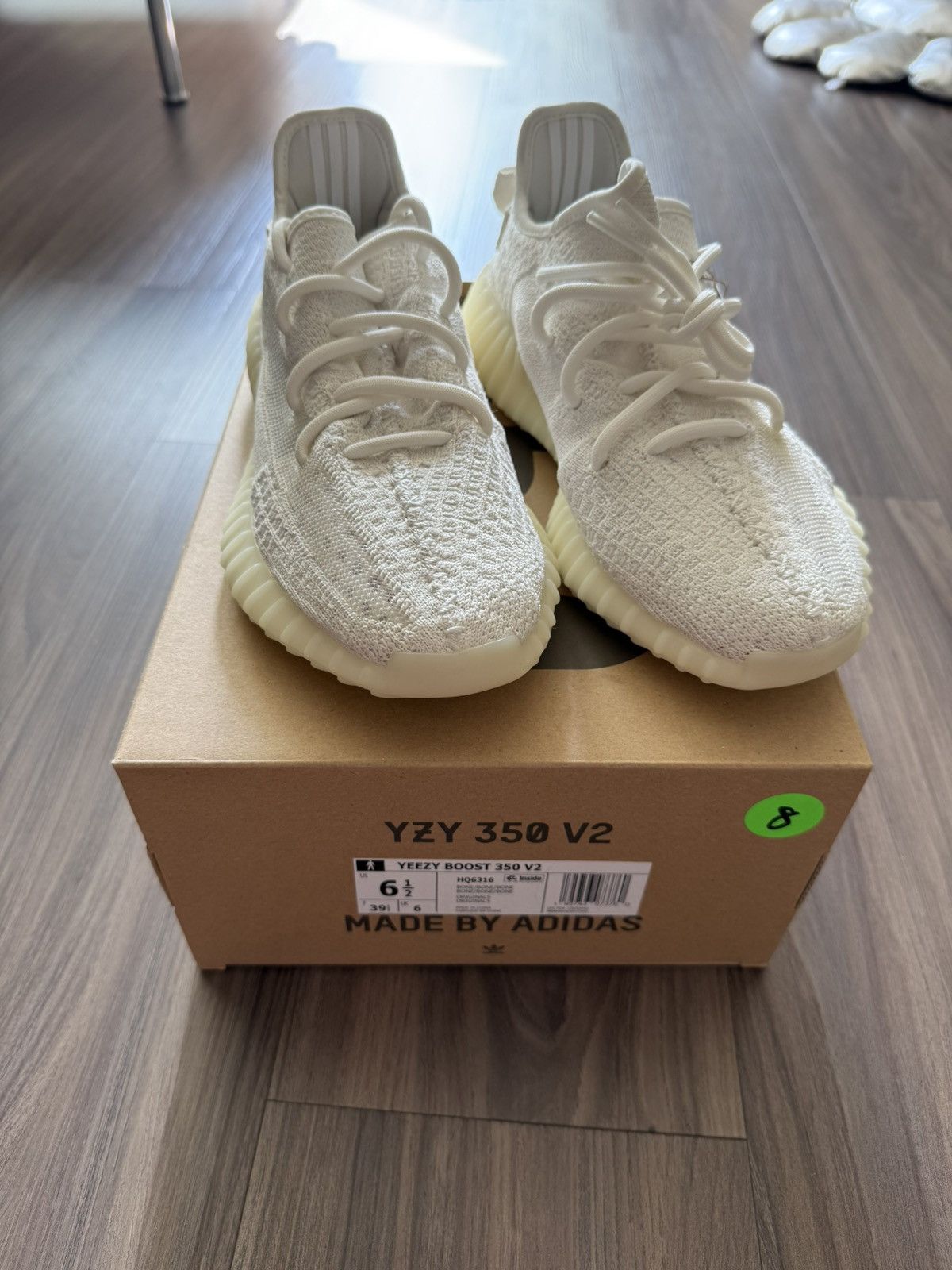 Adidas × Kanye West Adidas Yeezy Boost 350 V2 Bone White HQ6316 Size 6.5 Size US 6 / EU 39 - 1 Thumbnail