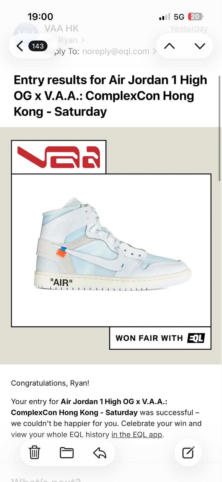 Jordan Brand × Off-White Off White x Jordan "Alaska" Size US 8 / EU 41 - 6 Thumbnail