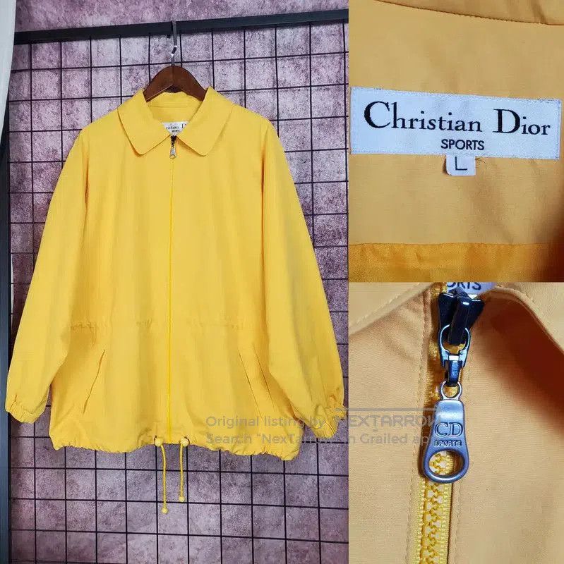 Dior Dior Sports Yellow Long Sleeve Cardigan . Size L / US 10 / IT 46 - 1 Thumbnail