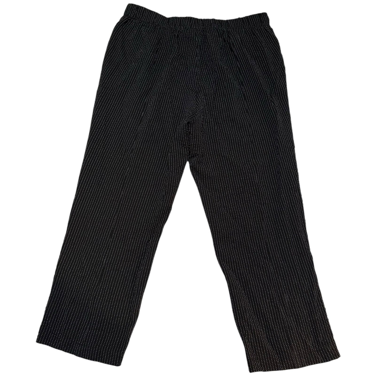 Habitat Habitat Tulip Crop Pants Pinstripe Black & White Size Medium Size 33" - 8 Thumbnail