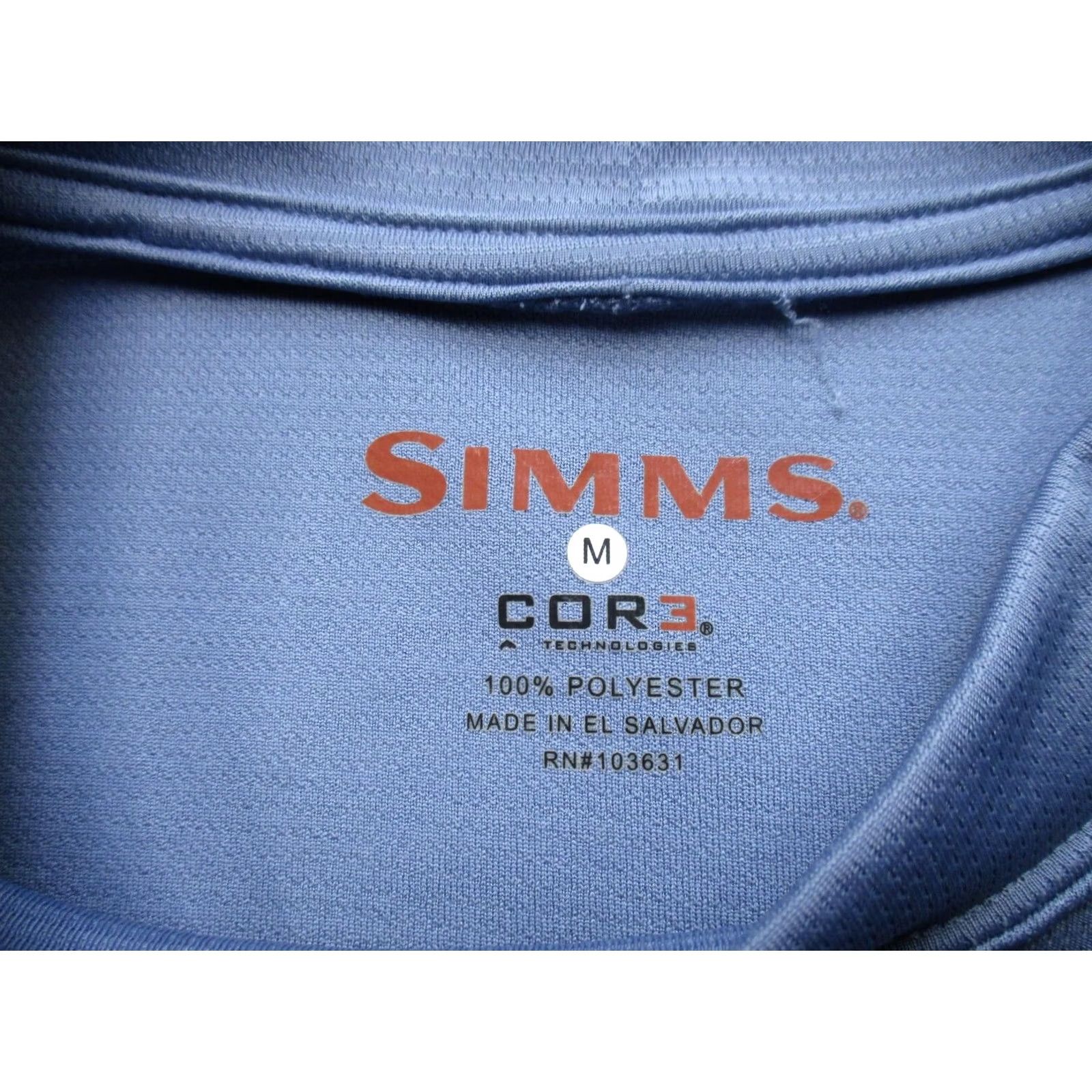 Vintage Simms COR3 Shirt Mens M Blue Long Sleeve Fishing Performance Lightweight Top Size US M / EU 48-50 / 2 - 3 Thumbnail