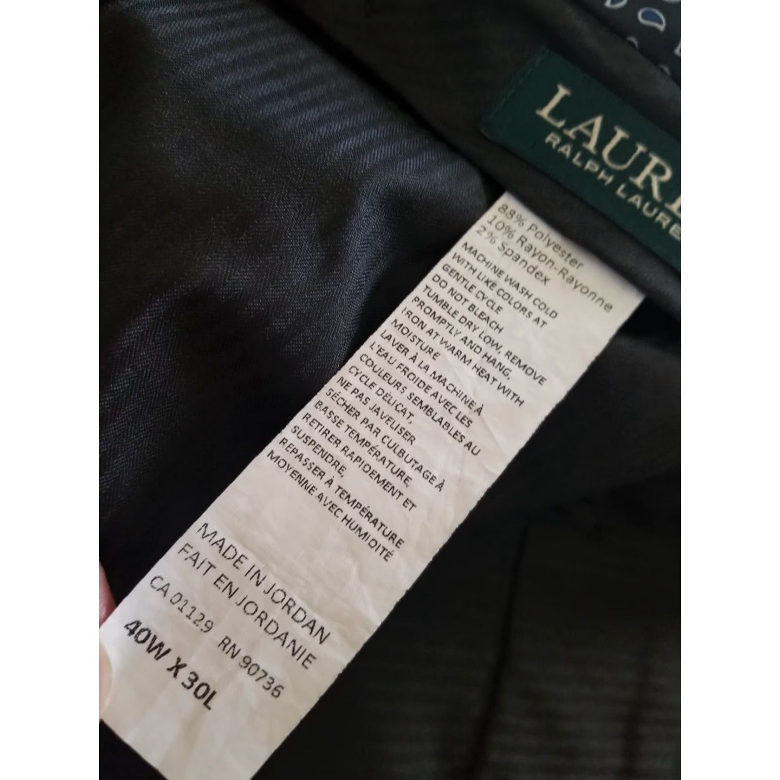 Polo Ralph Lauren Polo Ralph Lauren Dress Pants Mens 40x30 Black Slacks Chino Trouser Regular Inseam 30 Decorated Size US L / EU 52-54 / 3 - 6 Thumbnail