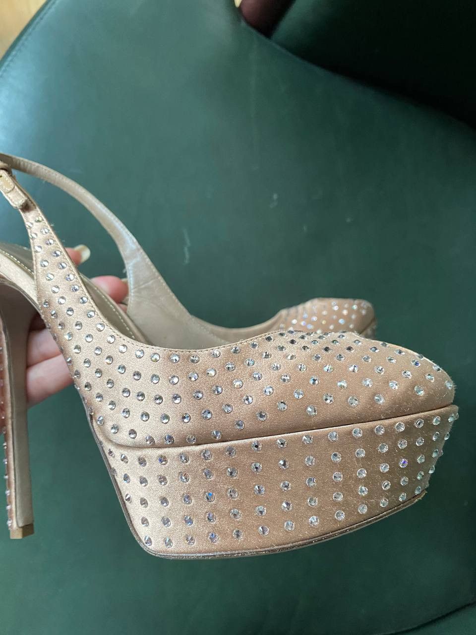 Sergio Rossi Sergio Rossi Vintage Crystal Platform Heels Size US 10 / IT 40 - 3 Thumbnail