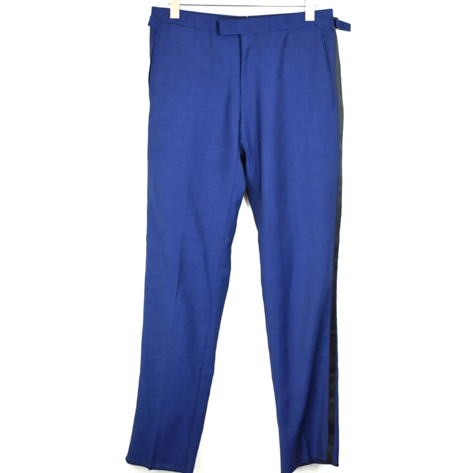 Suitsupply Suitsupply Lazio Trousers Mens UK 38S / W34 Navy Black Stripes Formal Chino Size US 38 / EU 54 - 2 Thumbnail
