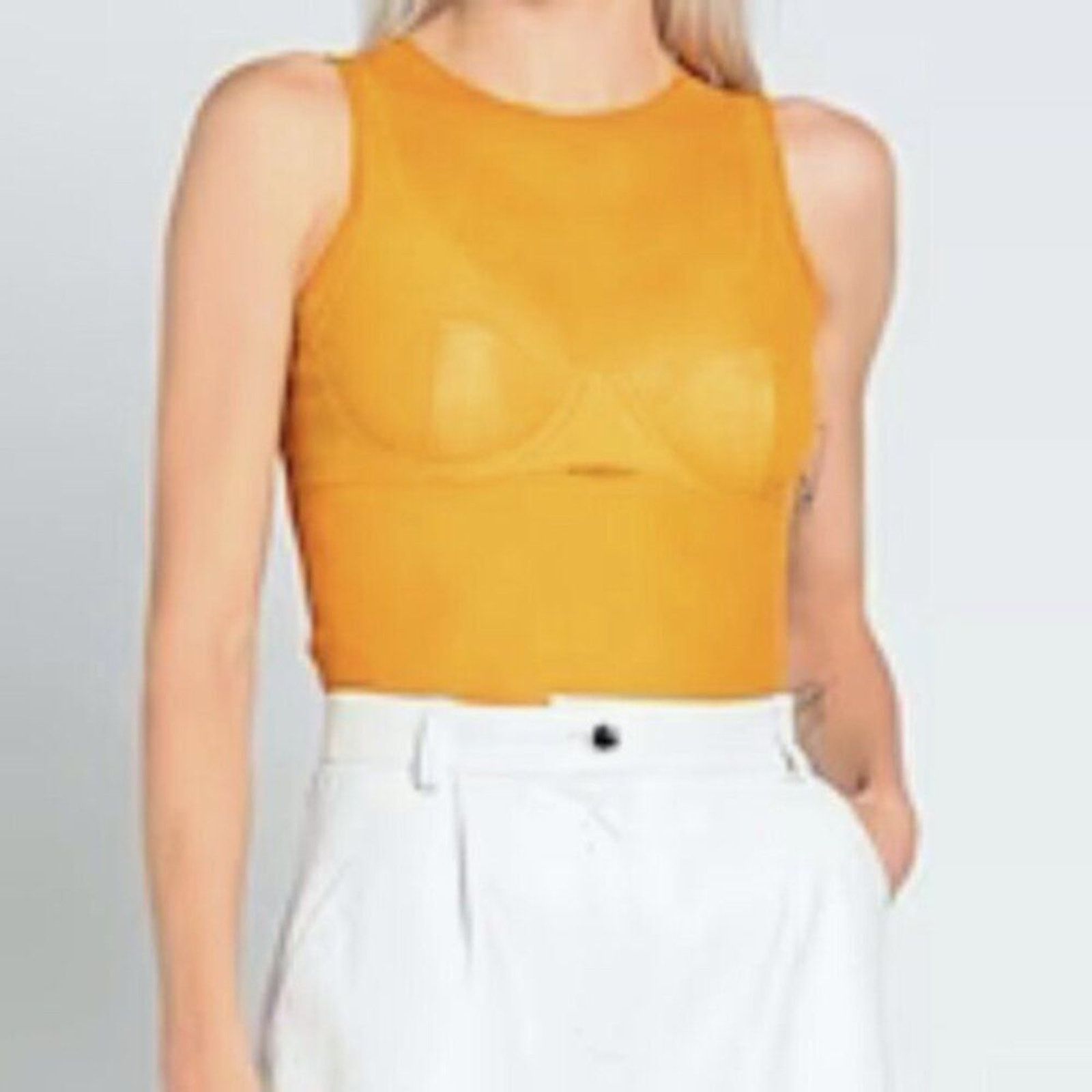 Acne Studios Acne orange asymmetrical sleeveless top S Size S / US 4 / IT 40 - 6 Thumbnail