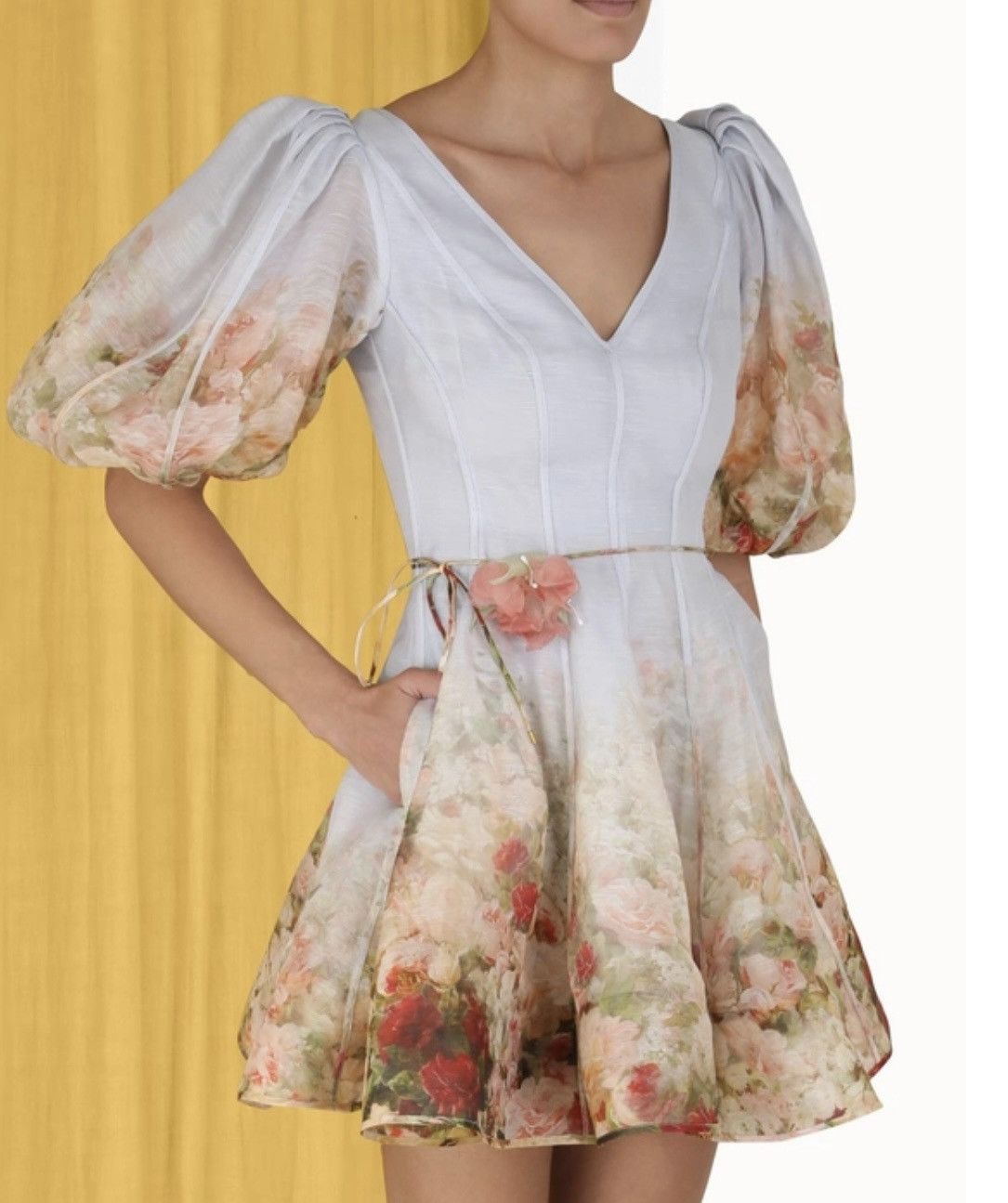 Zimmermann Zimmermann 2024 RTW Painted Floral Dress Size S / US 4 / IT 40 - 2 Thumbnail