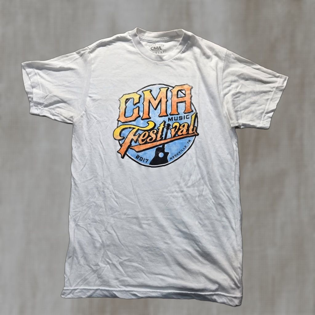 Vintage CMA Music Festival Nashville 2017 CMA Country Shirt Men M Medium White Logo Concert Music Shirt Mens Size US M / EU 48-50 / 2 - 1 Thumbnail