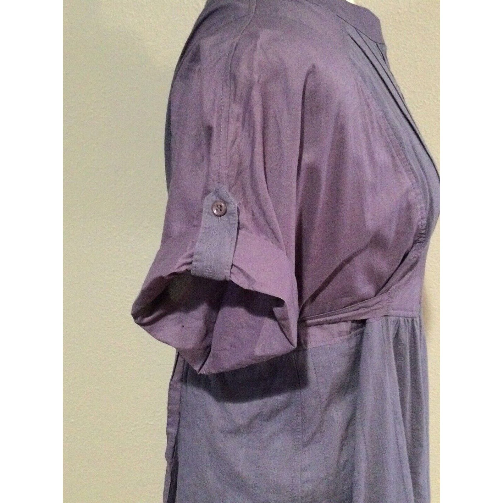 Vintage BCBGeneration Purple 3 Button Bodice Tie Back Midi Dress L Size L / US 10 / IT 46 - 8 Thumbnail