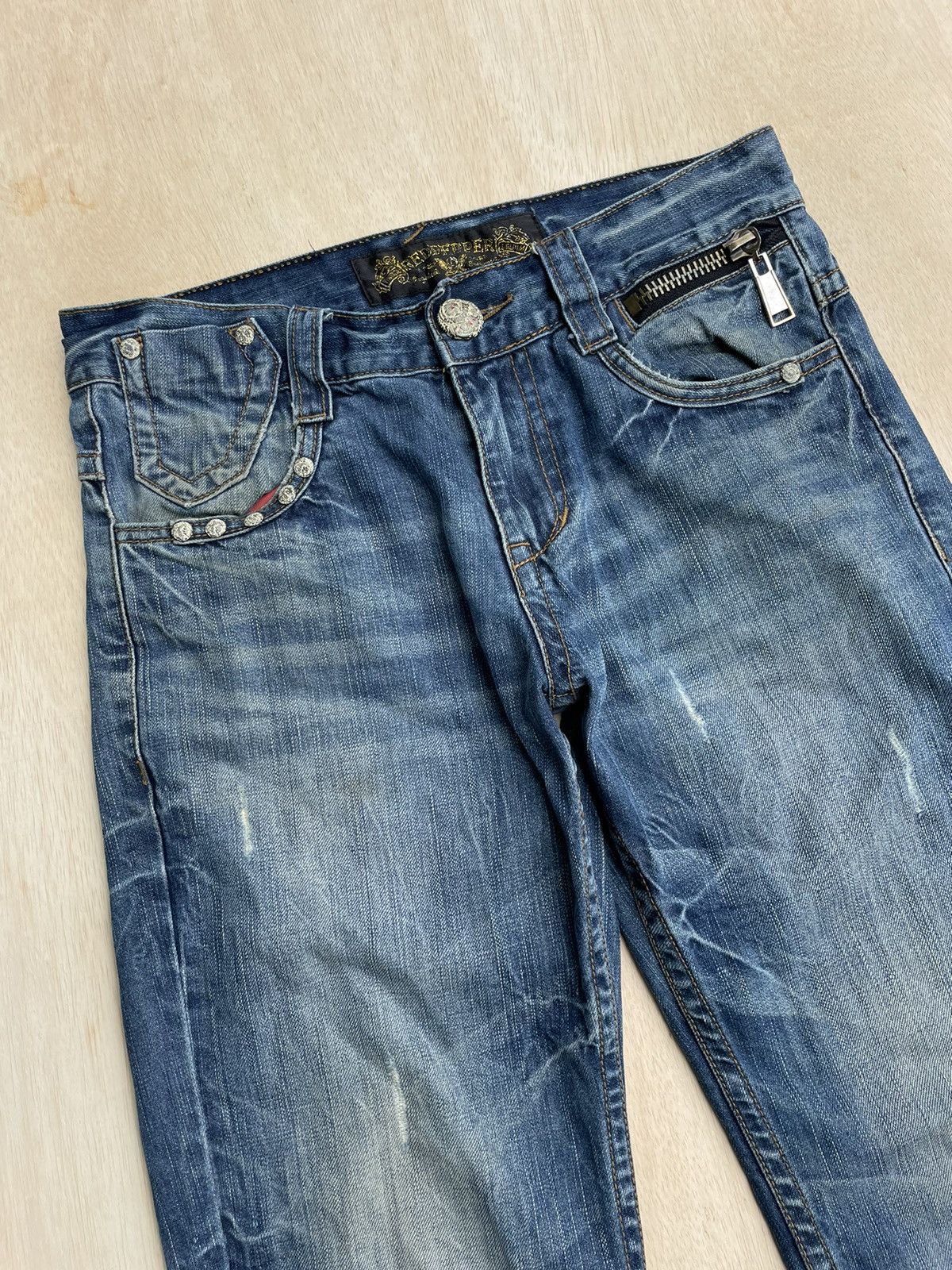 Hysteric Glamour × If Six Was Nine × Japanese Brand Red Pepper Skull Embroidery Ifsixwasnine Punk style Jeans Size US 32 / EU 48 - 4 Thumbnail