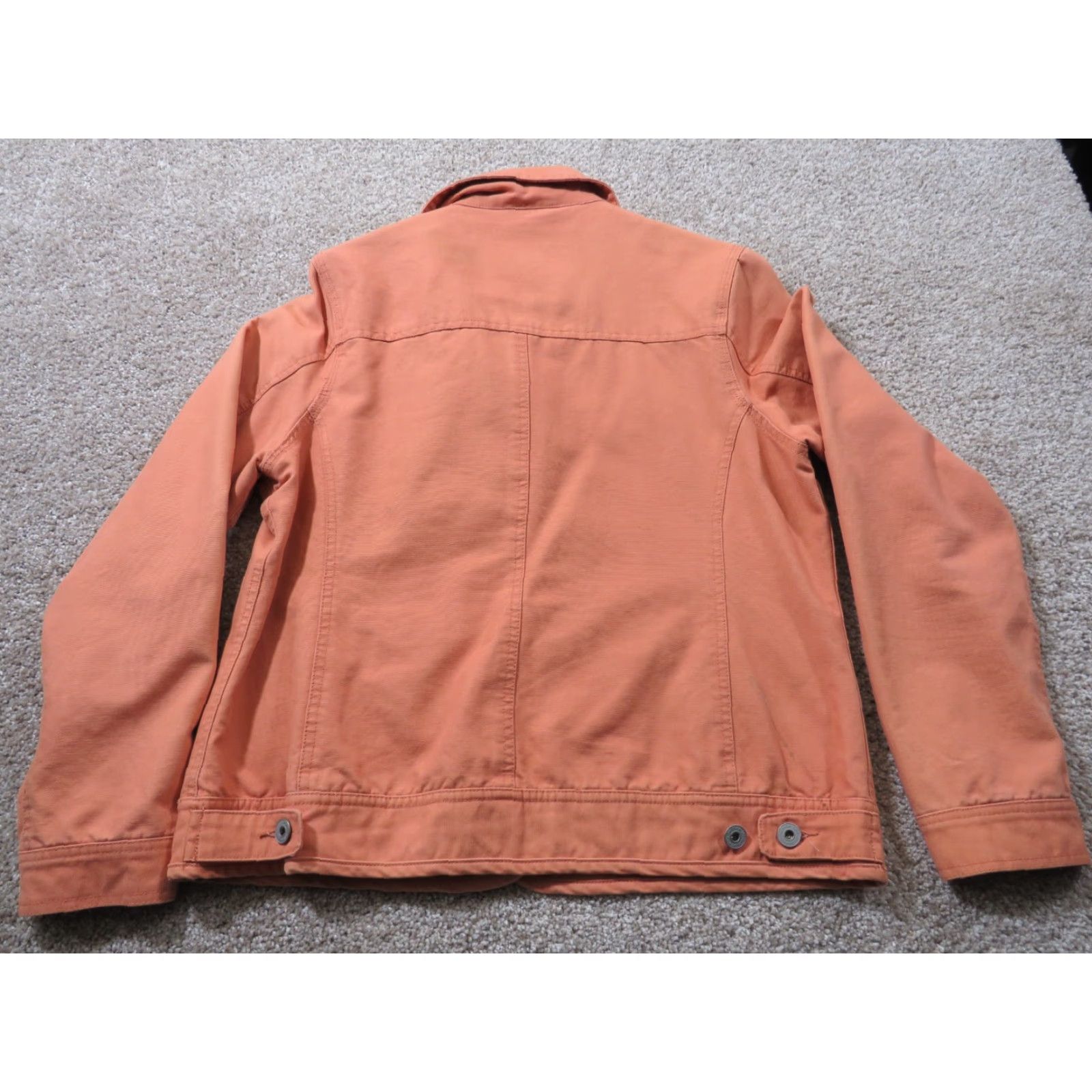 Vintage VINTAGE DRI DUCK For Her Jacket Women’s M Light Orange Canvas Button Front Casual Mid-Length 100% Cotton Lining 100% Cotton Size M / US 6-8 / IT 42-44 - 7 Thumbnail