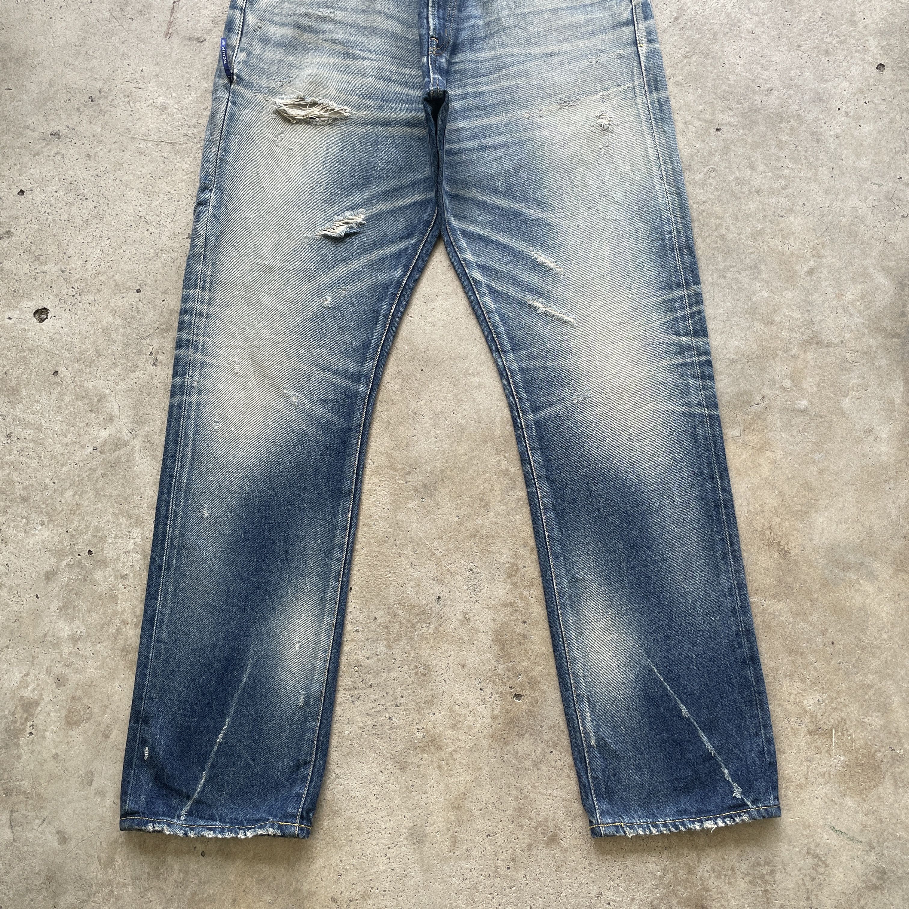 Edwin VINTAGE JAPAN STONEWASH FADED SELVEDGE JEANS PANTS W35 Size US 35 - 5 Thumbnail