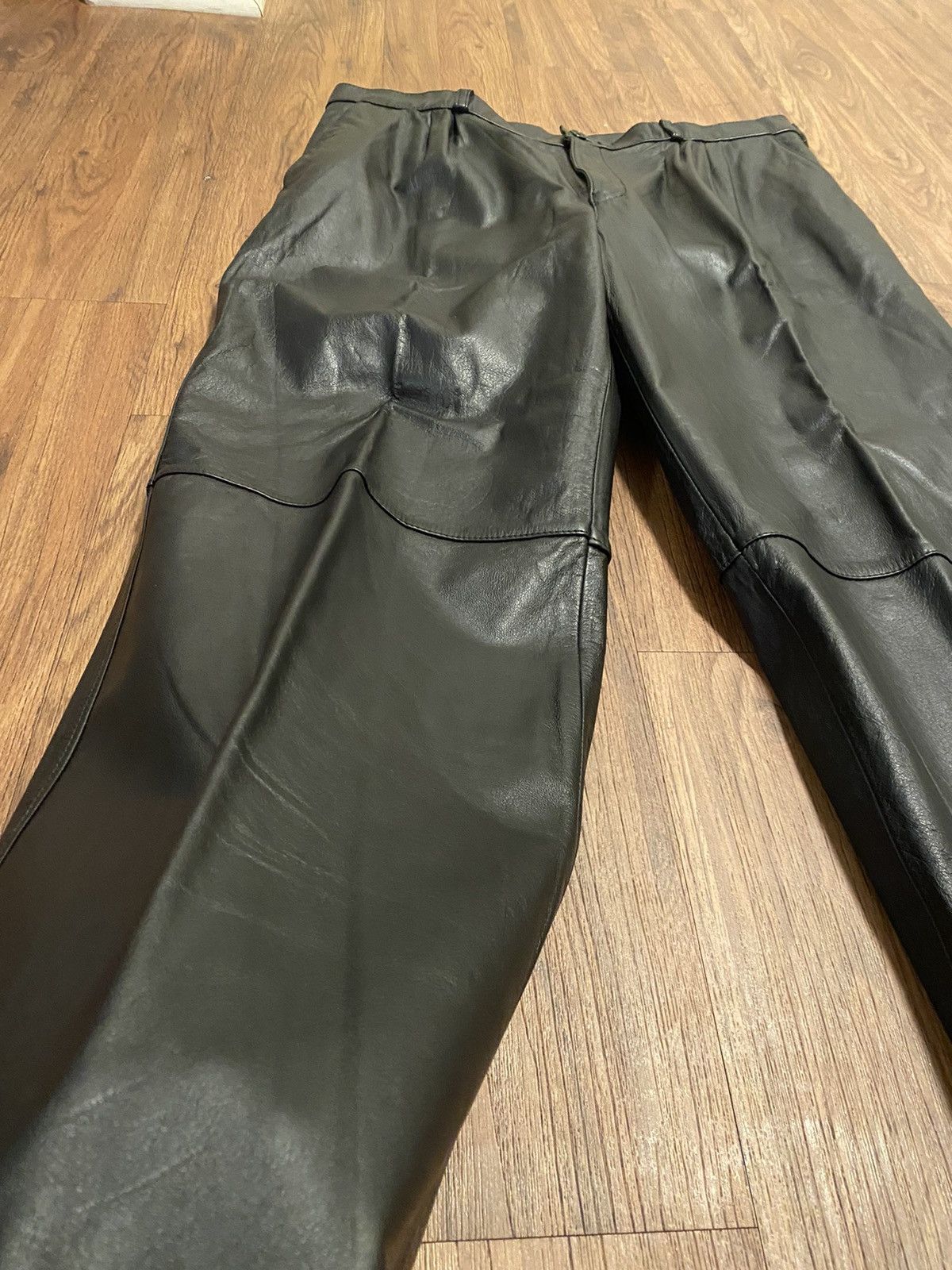 Genuine Leather MENS GENUINE LEATHER BIKER JEANS Size US 40 / EU 56 - 3 Thumbnail