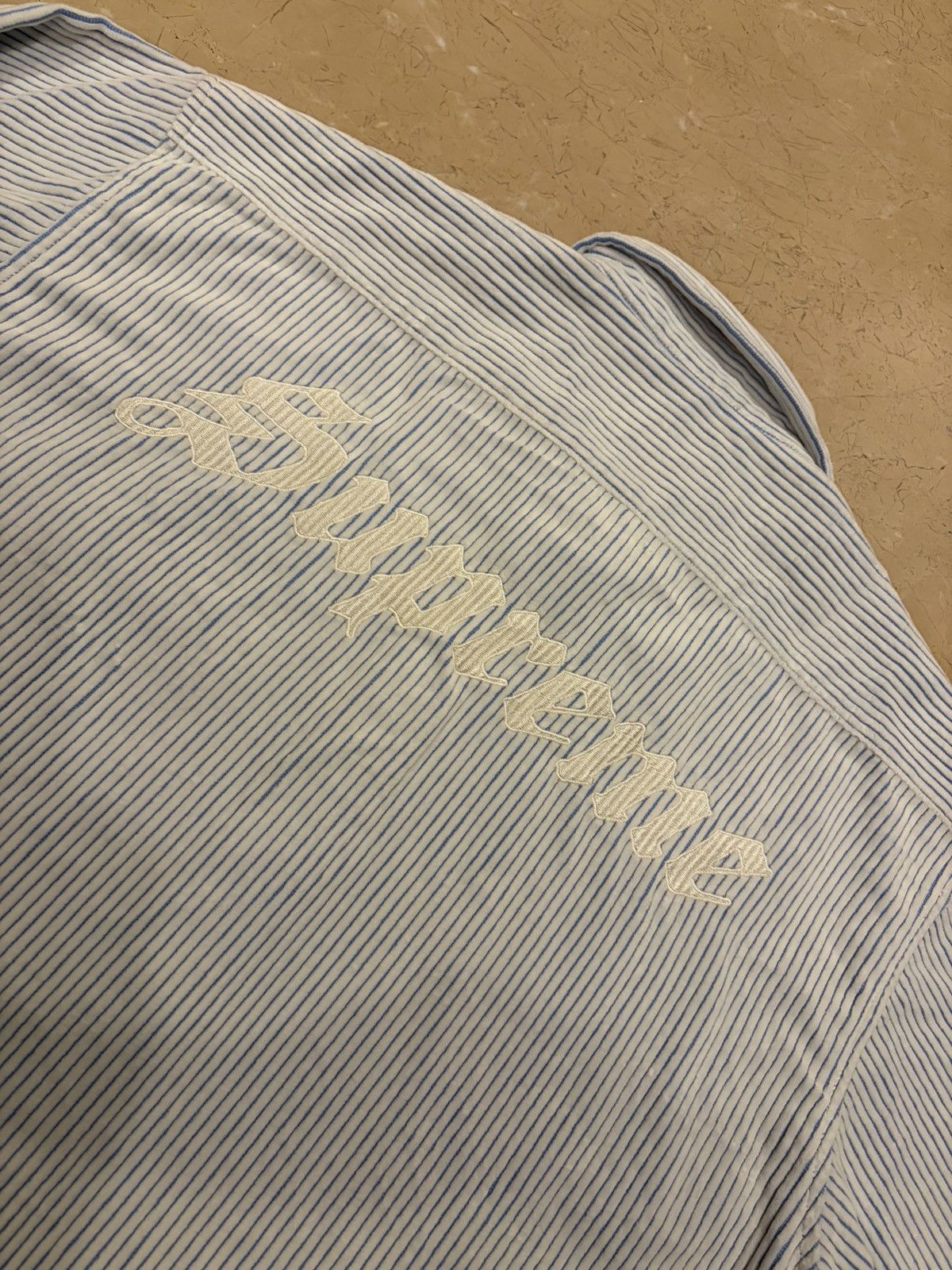 Supreme Supreme two tone corduroy shirt white and blue Size US L / EU 52-54 / 3 - 7 Thumbnail