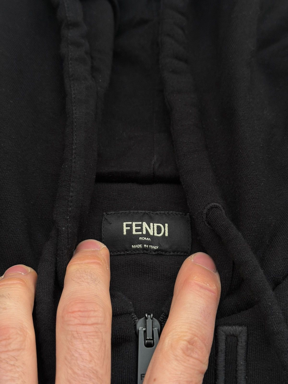 Fendi $1800 Embroidered Chain FF Zip Heavy Hoodie Size US XXL / EU 58 / 5 - 5 Thumbnail