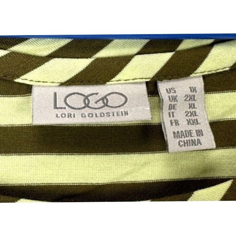 Vintage LOGO Lori Goldstein Shirt Tank Top Womens 1X Plus Yellow Striped Sleeveless Crew Neck NEW Size XL / US 12-14 / IT 48-50 - 4 Thumbnail