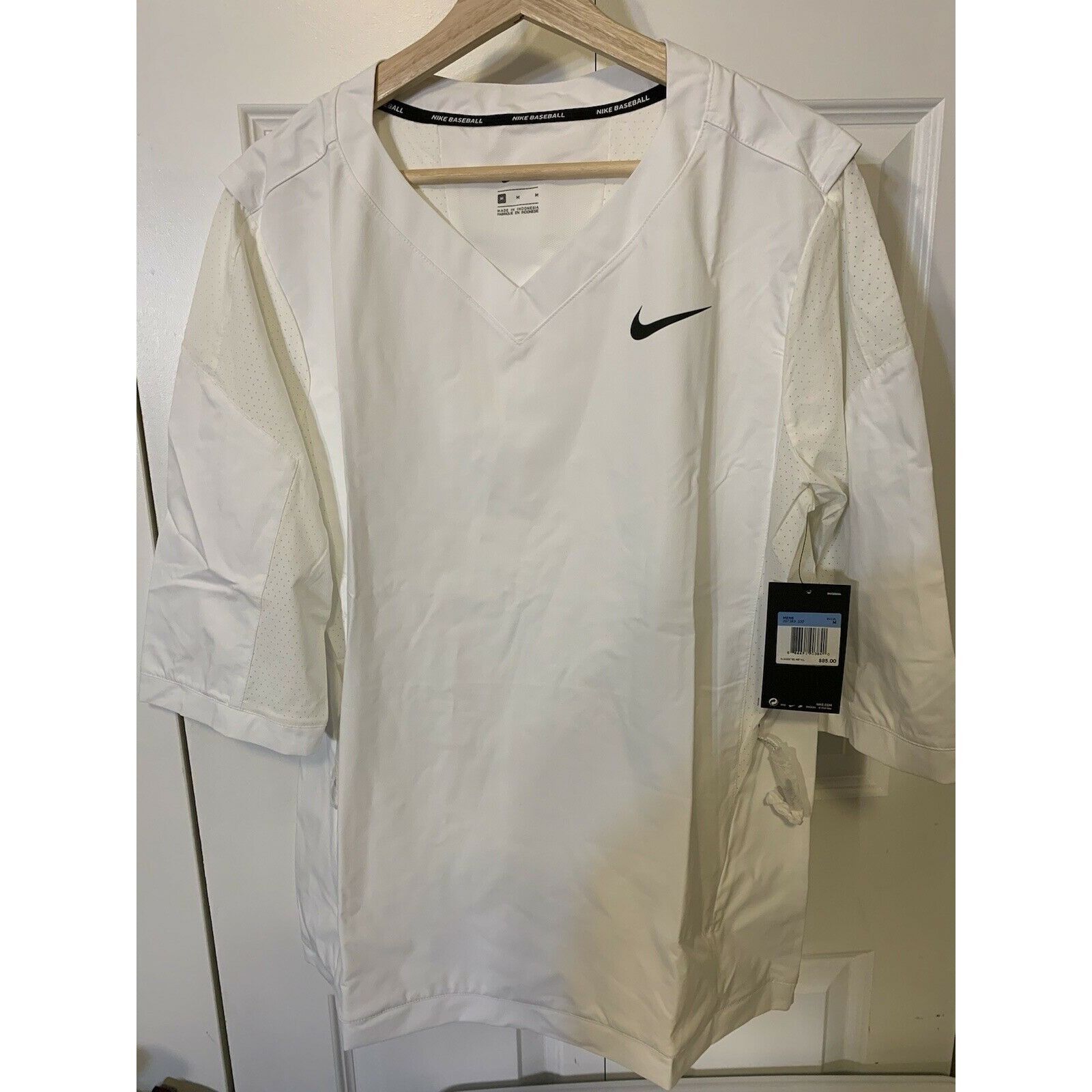 Nike Nike Baseball Pullover Men’s Sz M White Size US M / EU 48-50 / 2 - 3 Thumbnail