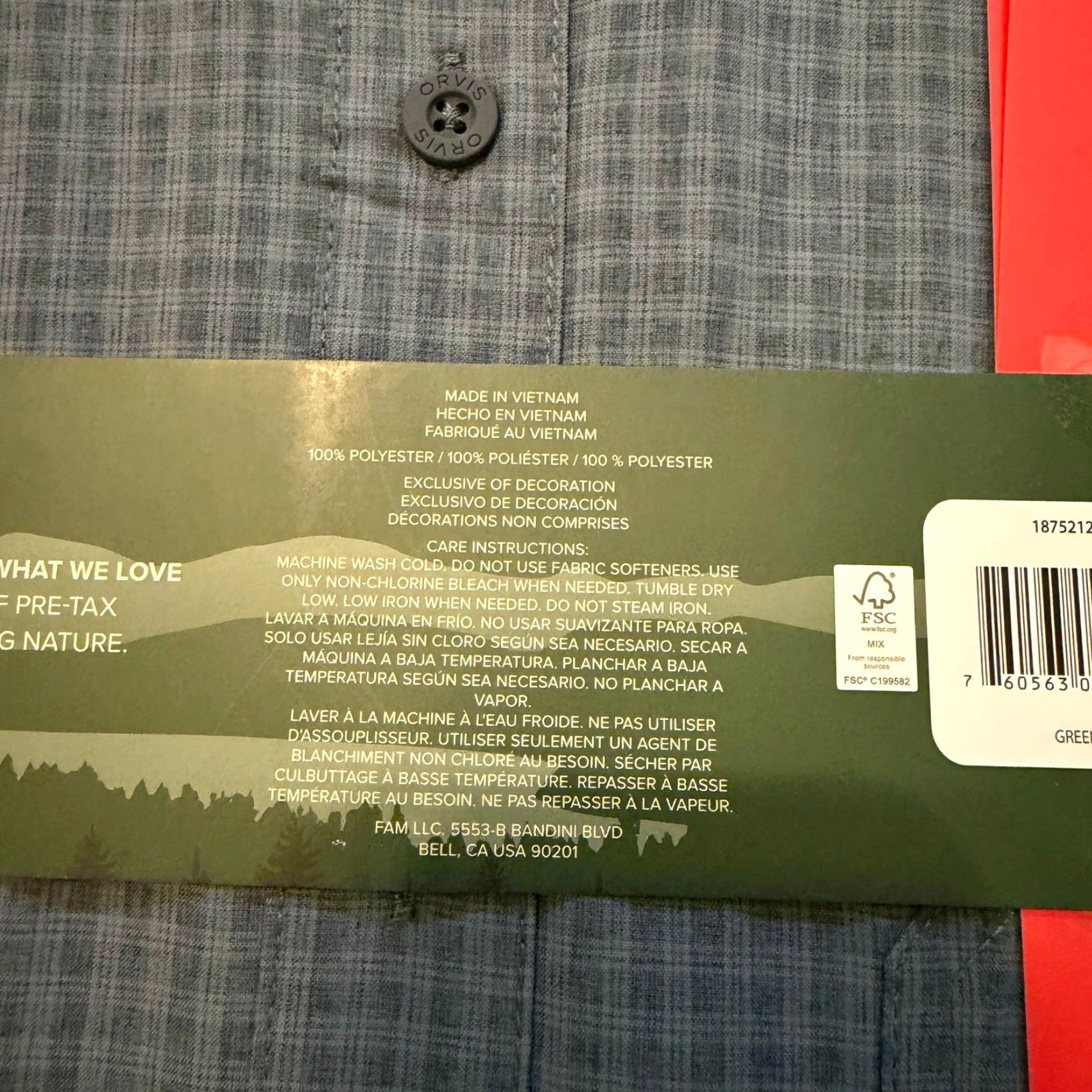 Orvis Orvis Classic Tech Shirt Short Sleeve Green Plaid Mens Medium NWT Size US M / EU 48-50 / 2 - 6 Thumbnail