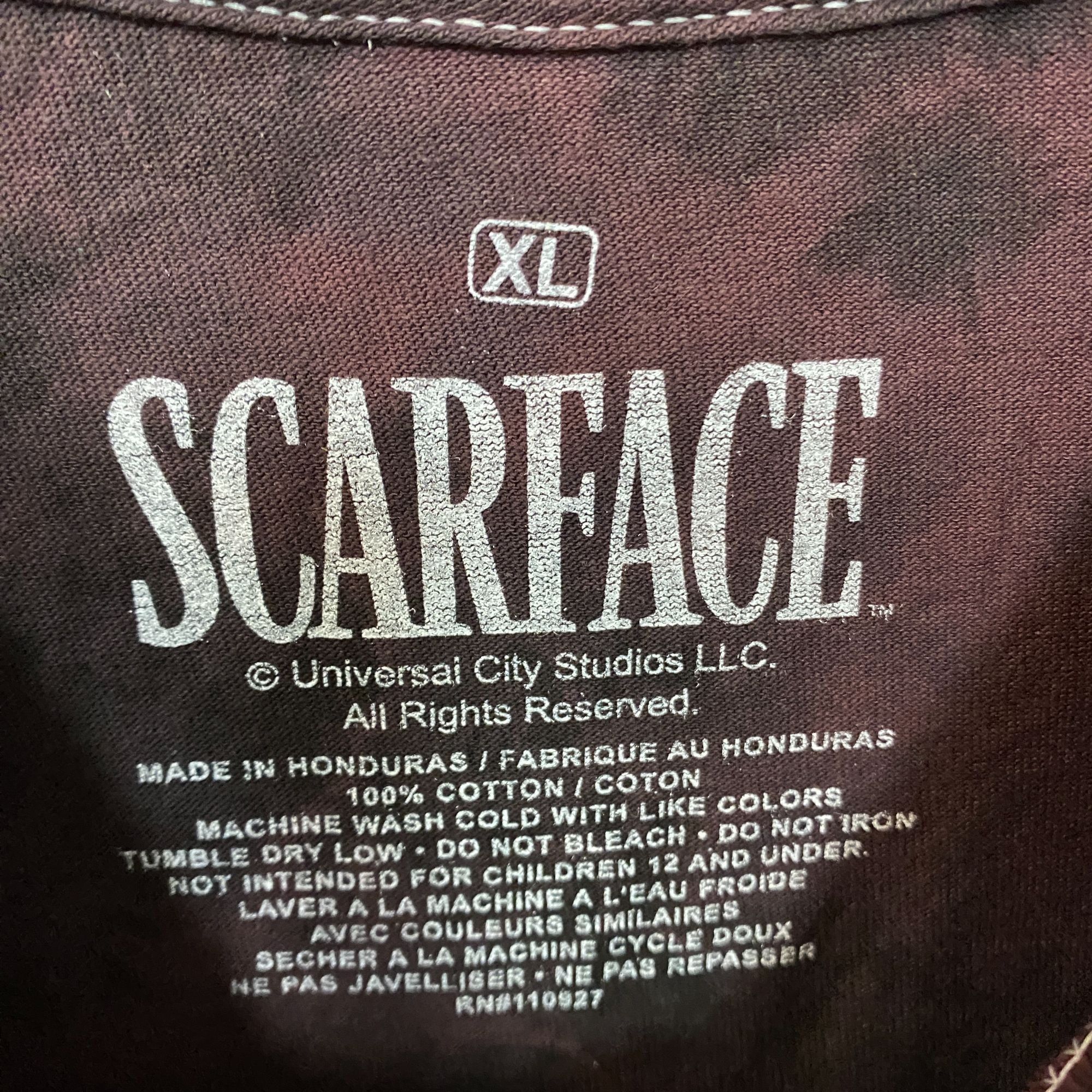 Other Scareface Tony Montana Maroon Tie Dye T-Shirt XL Size US XL / EU 56 / 4 - 4 Thumbnail