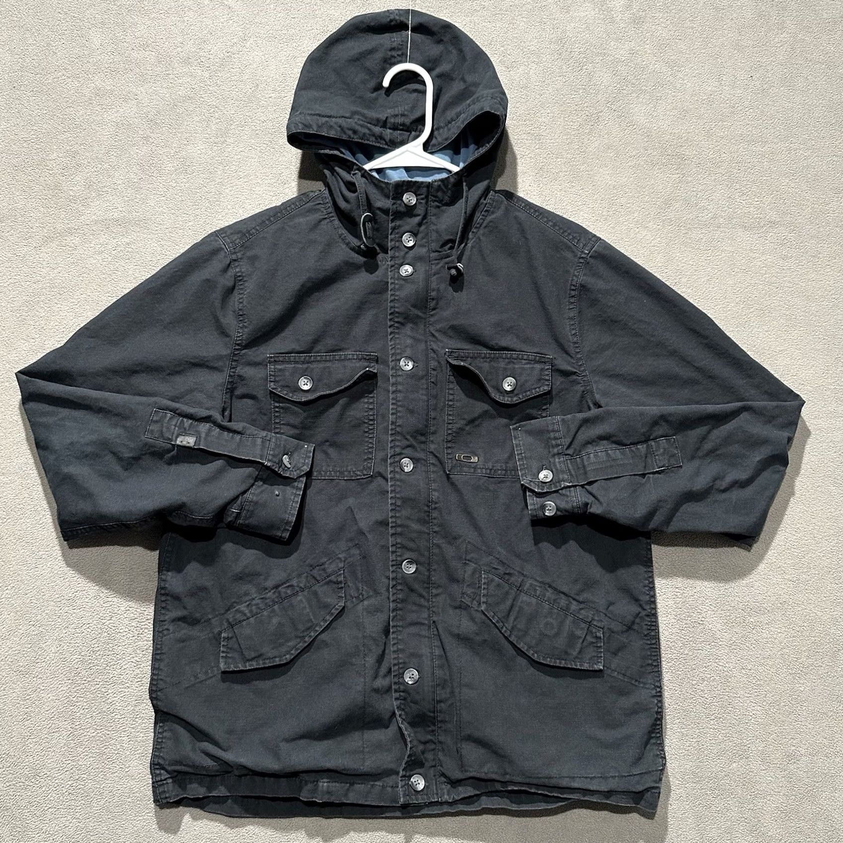 Oakley Oakley Jacket Mens Medium Blue Bomber Hooded UGC? Size US M / EU 48-50 / 2 - 2 Thumbnail