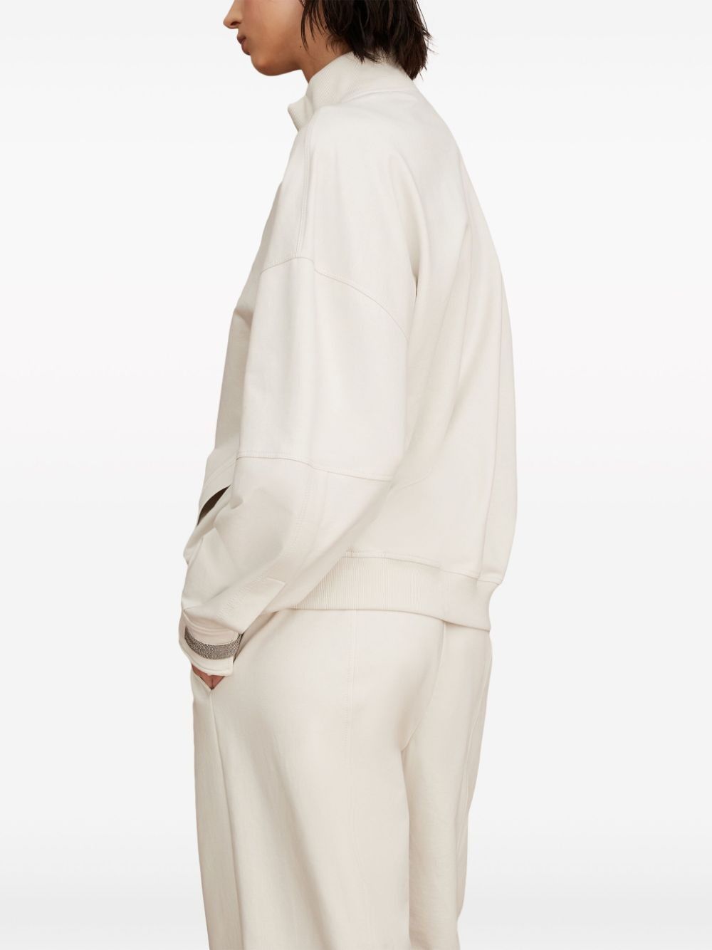 Brunello Cucinelli o1la1rc1a0425 Cardigan SweatShirt in Light Beige Size S / US 4 / IT 40 - 3 Thumbnail