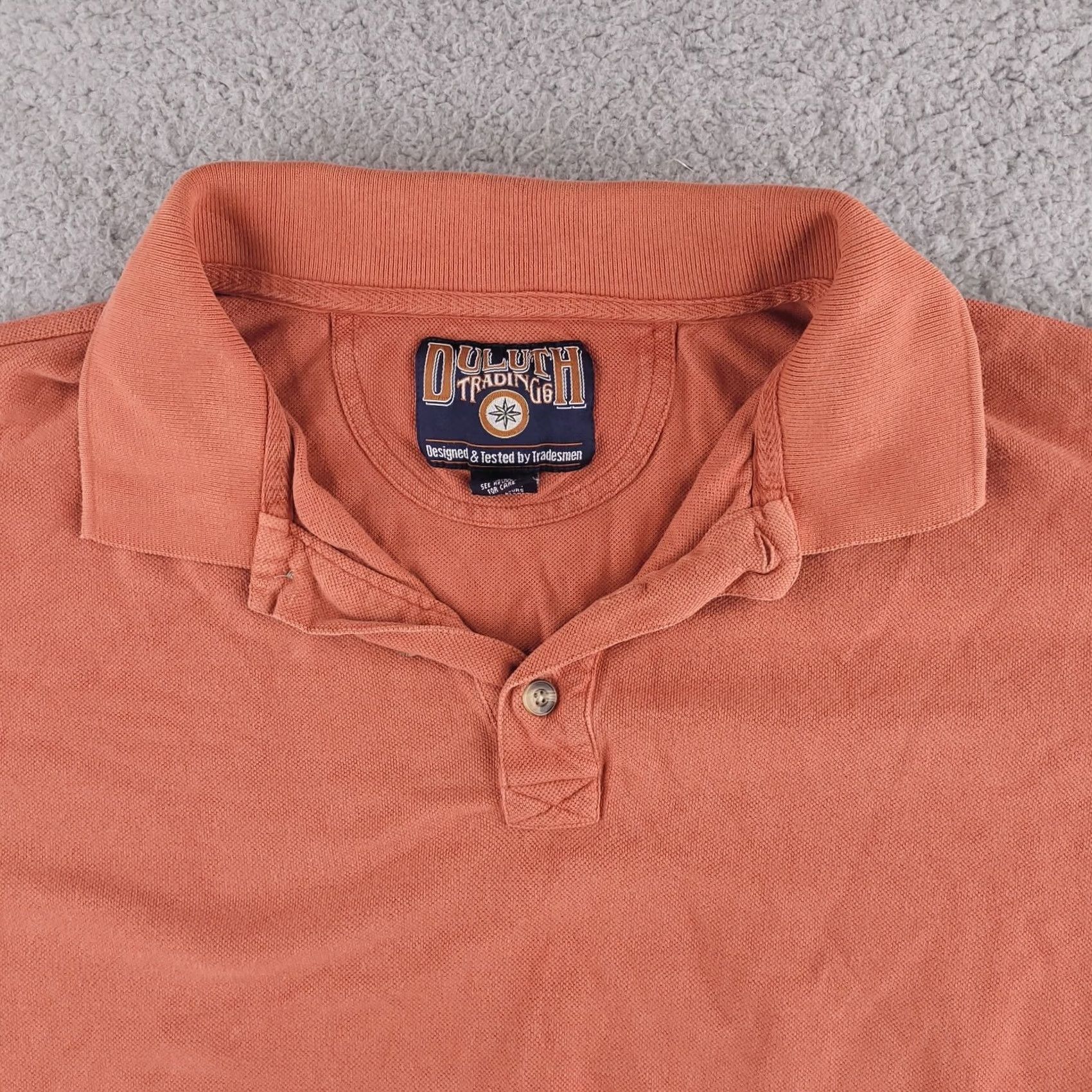 CO Duluth Shirt Mens 2XL Orange Polo Work Knit Heavyweight Vintage DockTrading Co Size US XXL / EU 58 / 5 - 4 Thumbnail