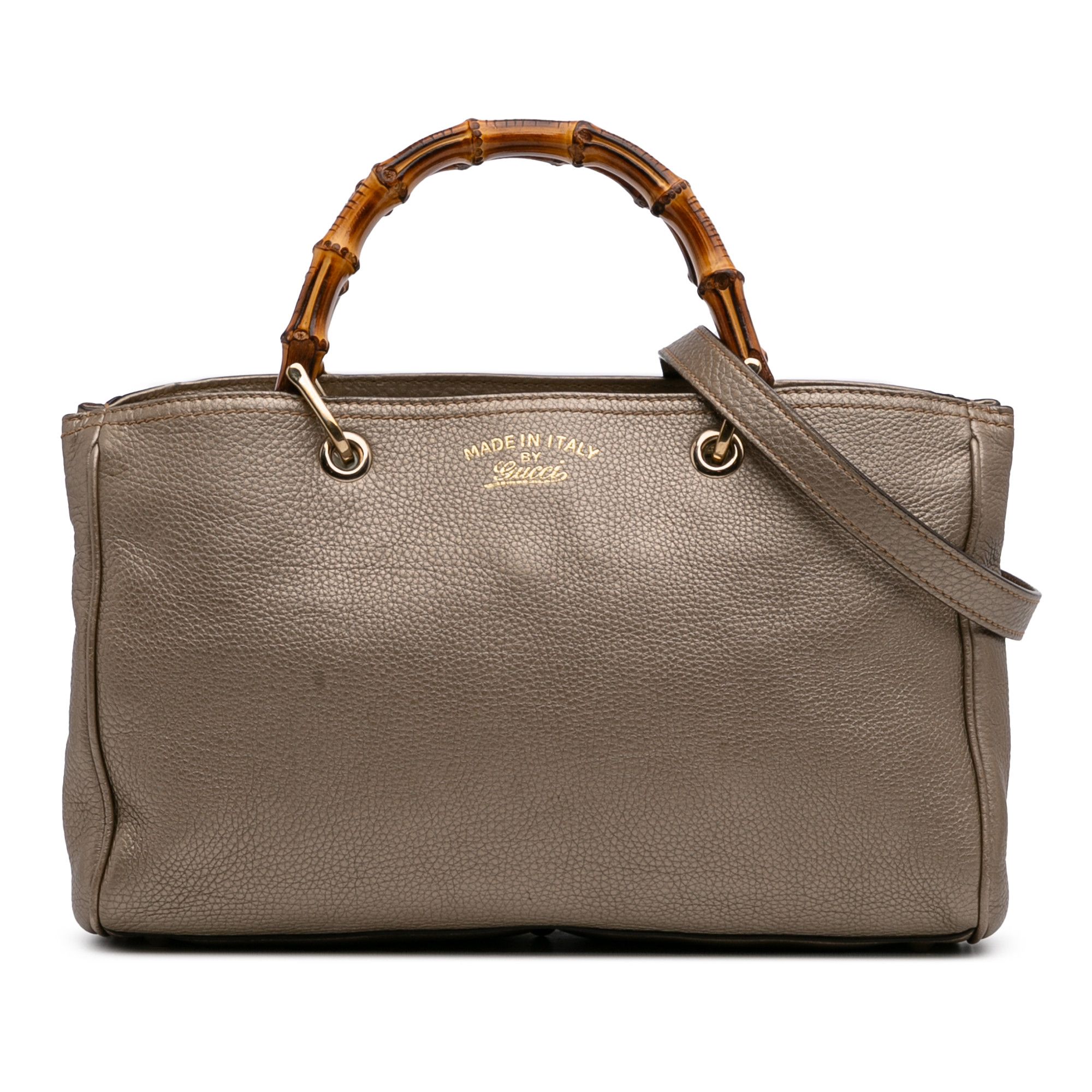 Gucci Gucci Medium Calfskin Bamboo Shopper Satchel Size ONE SIZE - 1 Thumbnail