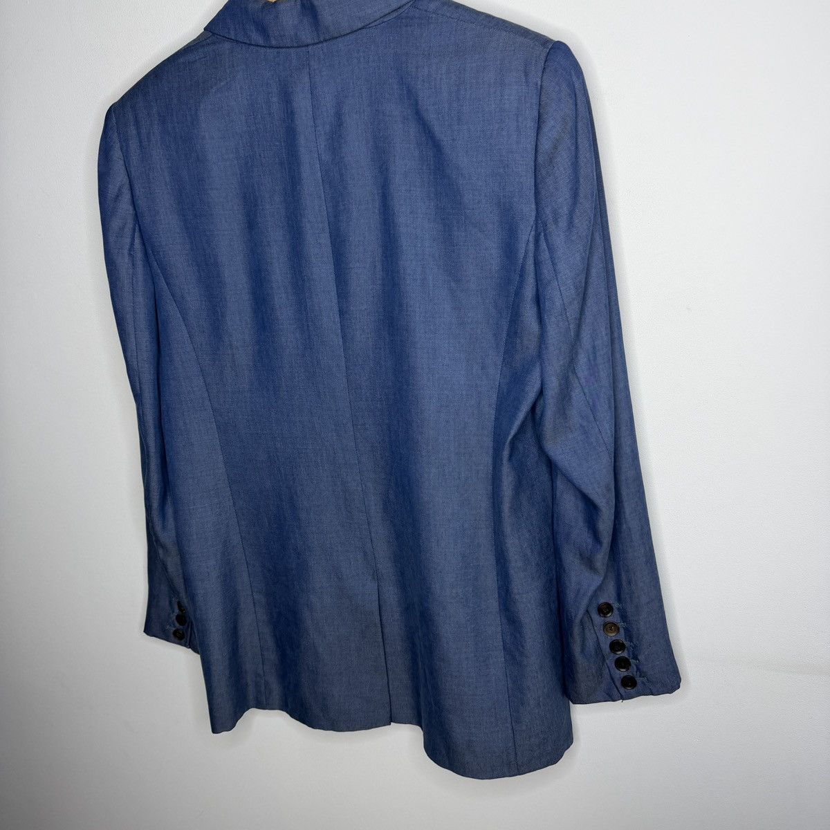Gucci 2000s' Gucci by Tom Ford Blue Silk Rayon Blazer Jacket Size M / US 6-8 / IT 42-44 - 8 Thumbnail