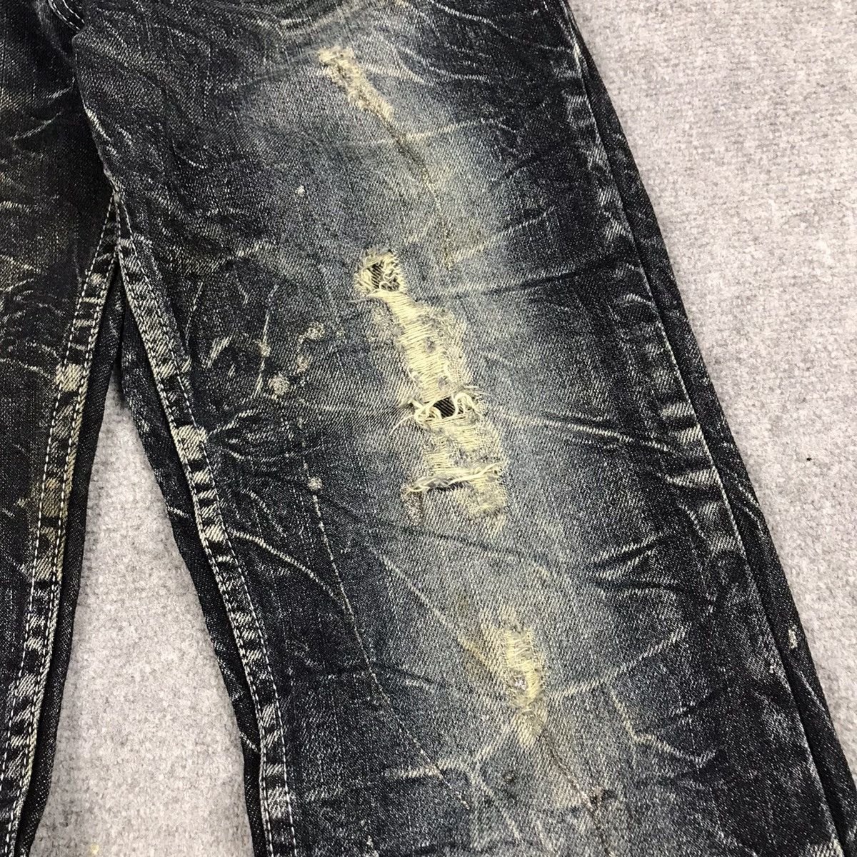 If Six Was Nine FLARE DISTRESSED NYLAUS RUSTY DENIM BOOT CUT PANTS Size US 28 / EU 44 - 5 Thumbnail
