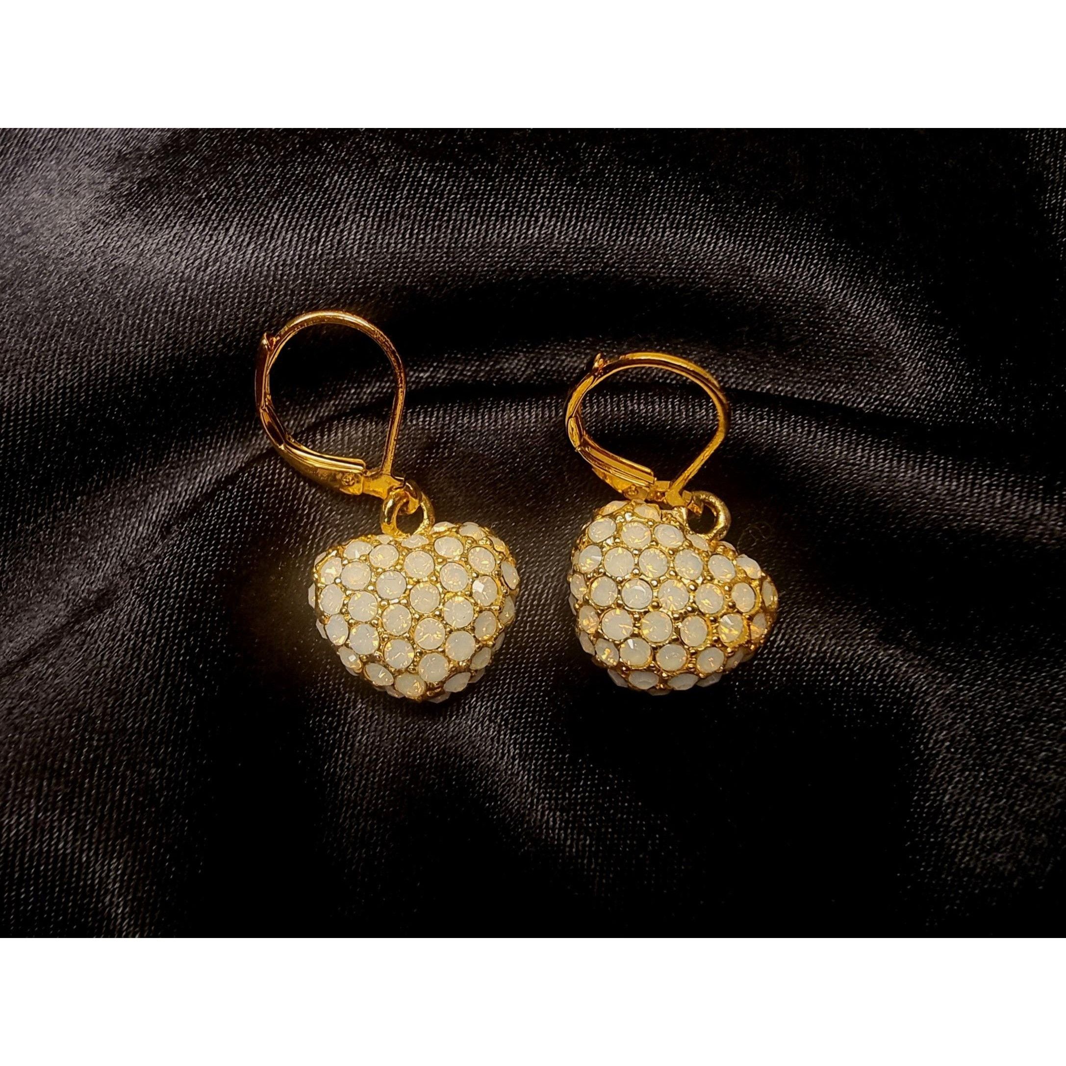 Rare Find Vintage JOAN RIVERS Opalescent White Heart Shaped