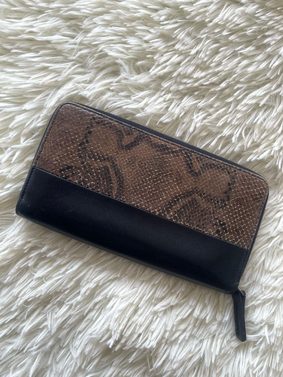 Celine × Designer × Vintage Celine Python Lambskin Zip Around Multifunction Wallet Size ONE SIZE - 6 Thumbnail