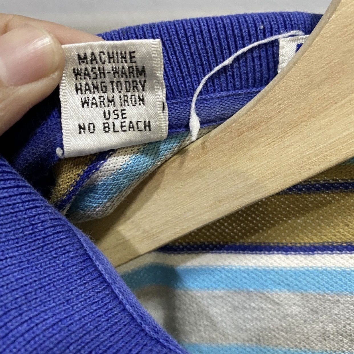 Vintage × Yves Saint Laurent YSL Yves Saint Laurent Pour Homme Stripe Pocket Polo Tee Size US M / EU 48-50 / 2 - 5 Thumbnail