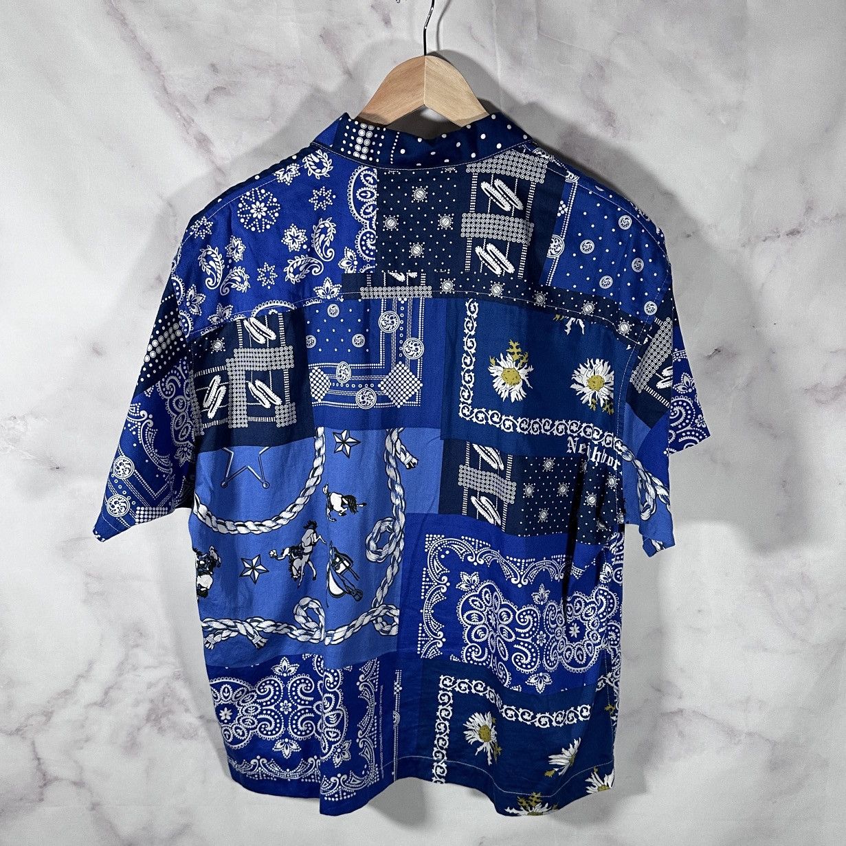 Neighborhood Blue Paisley Camp Collar Shirt Size US S / EU 44-46 / 1 - 6 Thumbnail