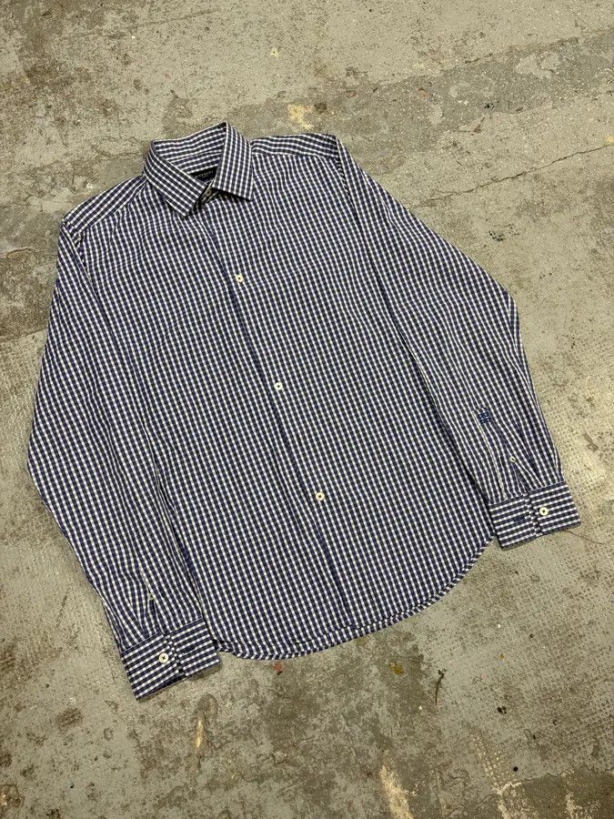 Givenchy × Vintage Givenchy Blue & White Contemporary Old Checkered Shirt Size US M / EU 48-50 / 2 - 4 Thumbnail