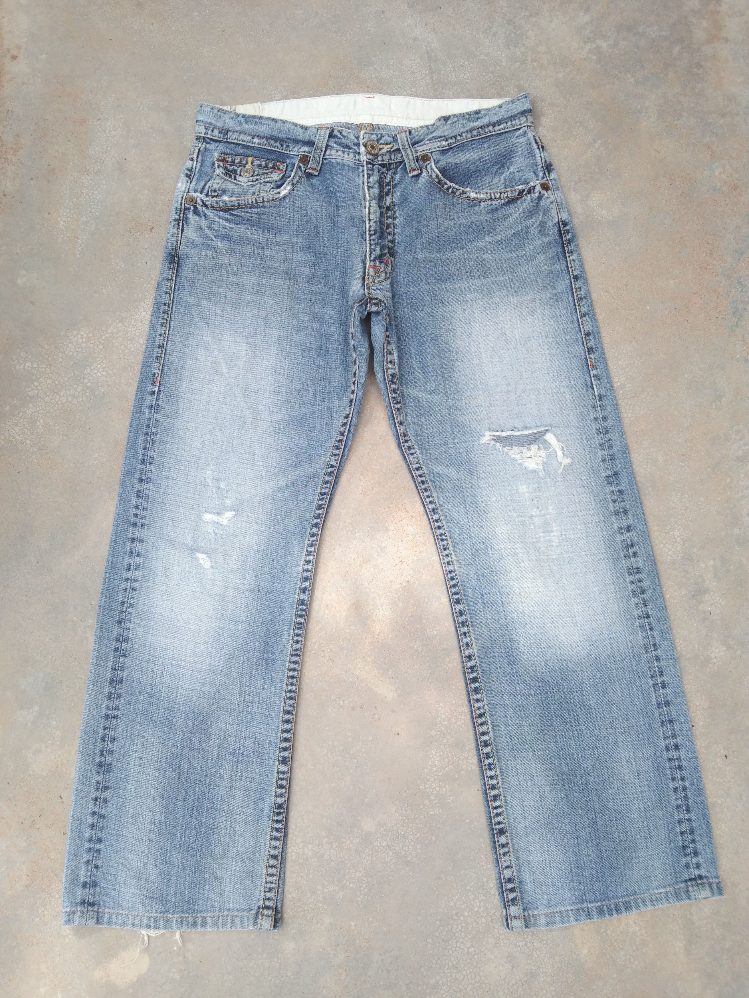 Japanese Brand Vintage GLHEART Straight Leg Distressed Jeans 32x28 Size US 32 / EU 48 - 1 Thumbnail